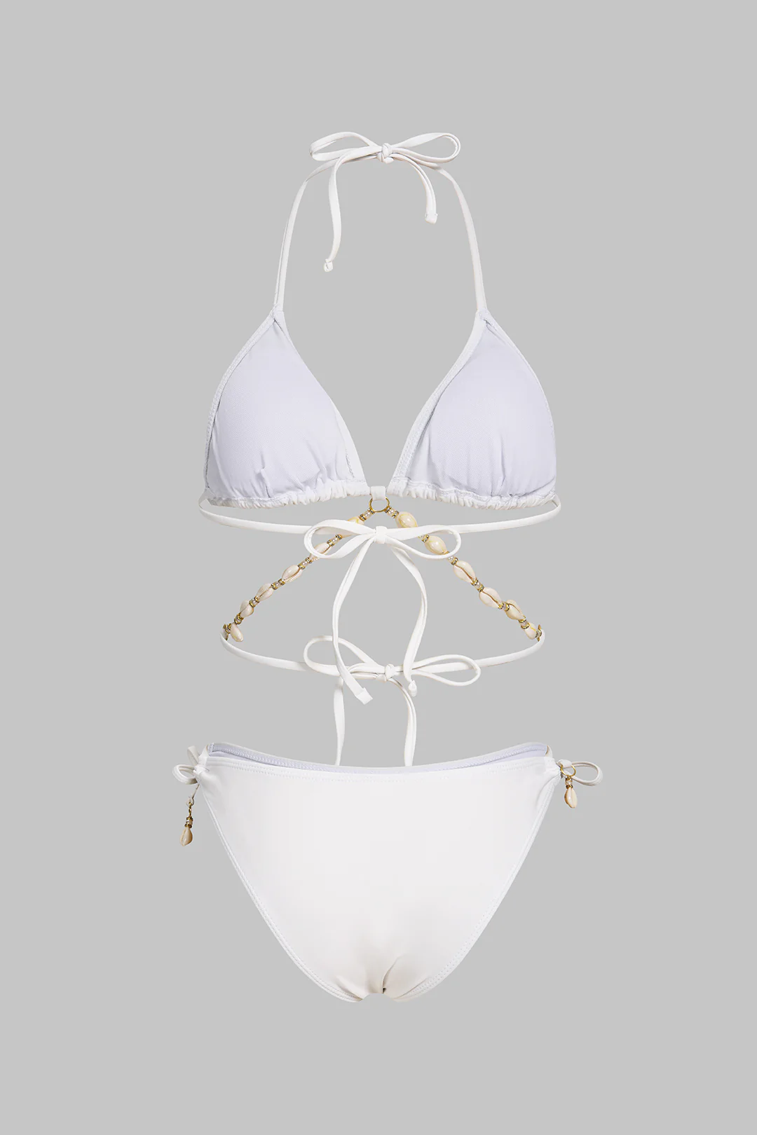 Halter Chain Tie-Up Bikini Set - Image 2