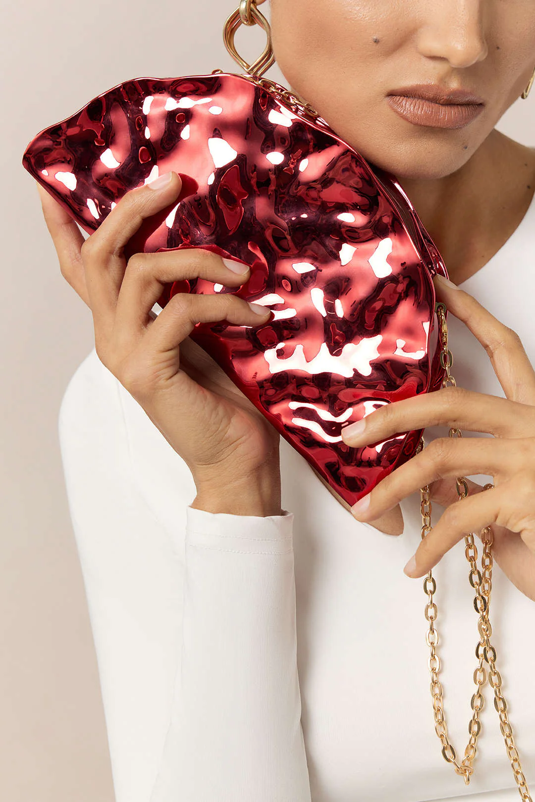 Acrylic Irregular Cross-Body Bag