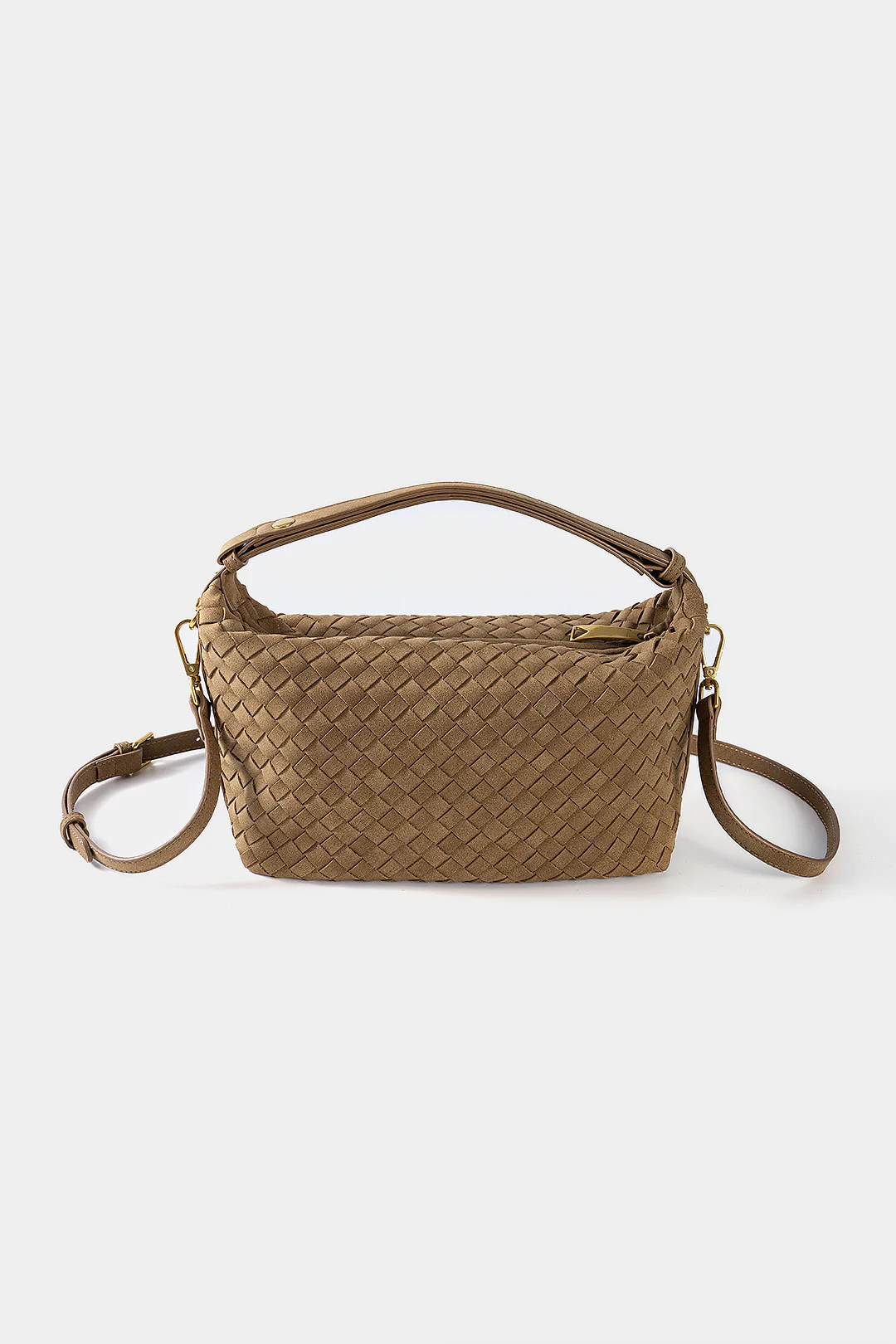 Woven Zipper Cross-Body Bag