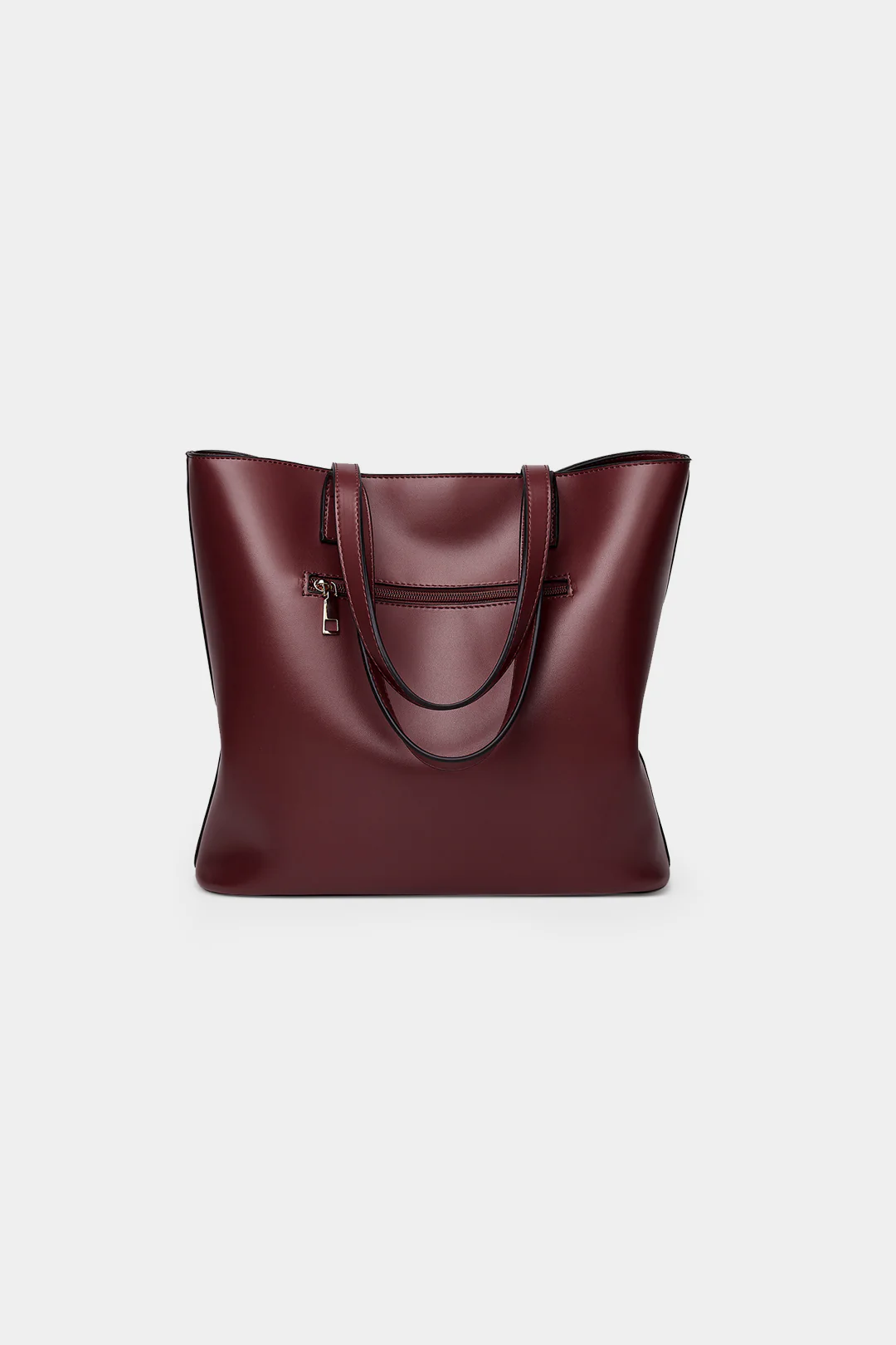 Faux Leather Tote Shoulder Bag - Image 2