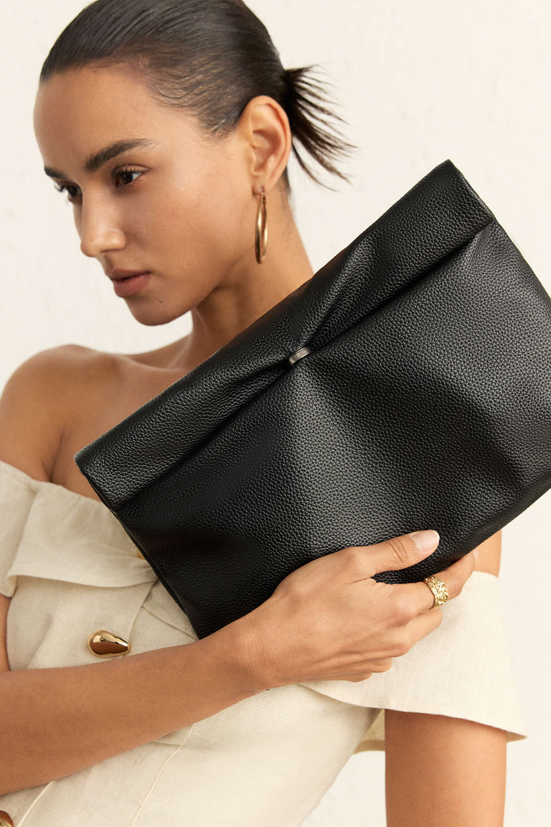 Faux Leather Clutch Bag - Image 2