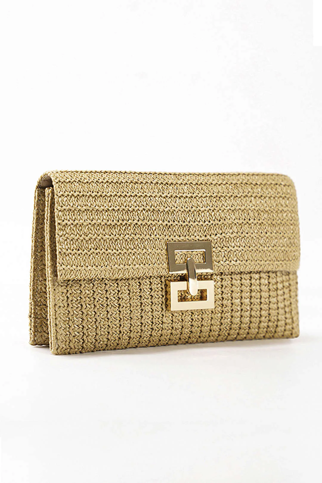 Straw Weave Clutch Bag - Image 3