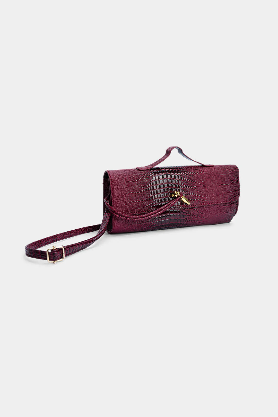Crocodile Skin Pattern Faux Leather Clutch Bag - Image 2