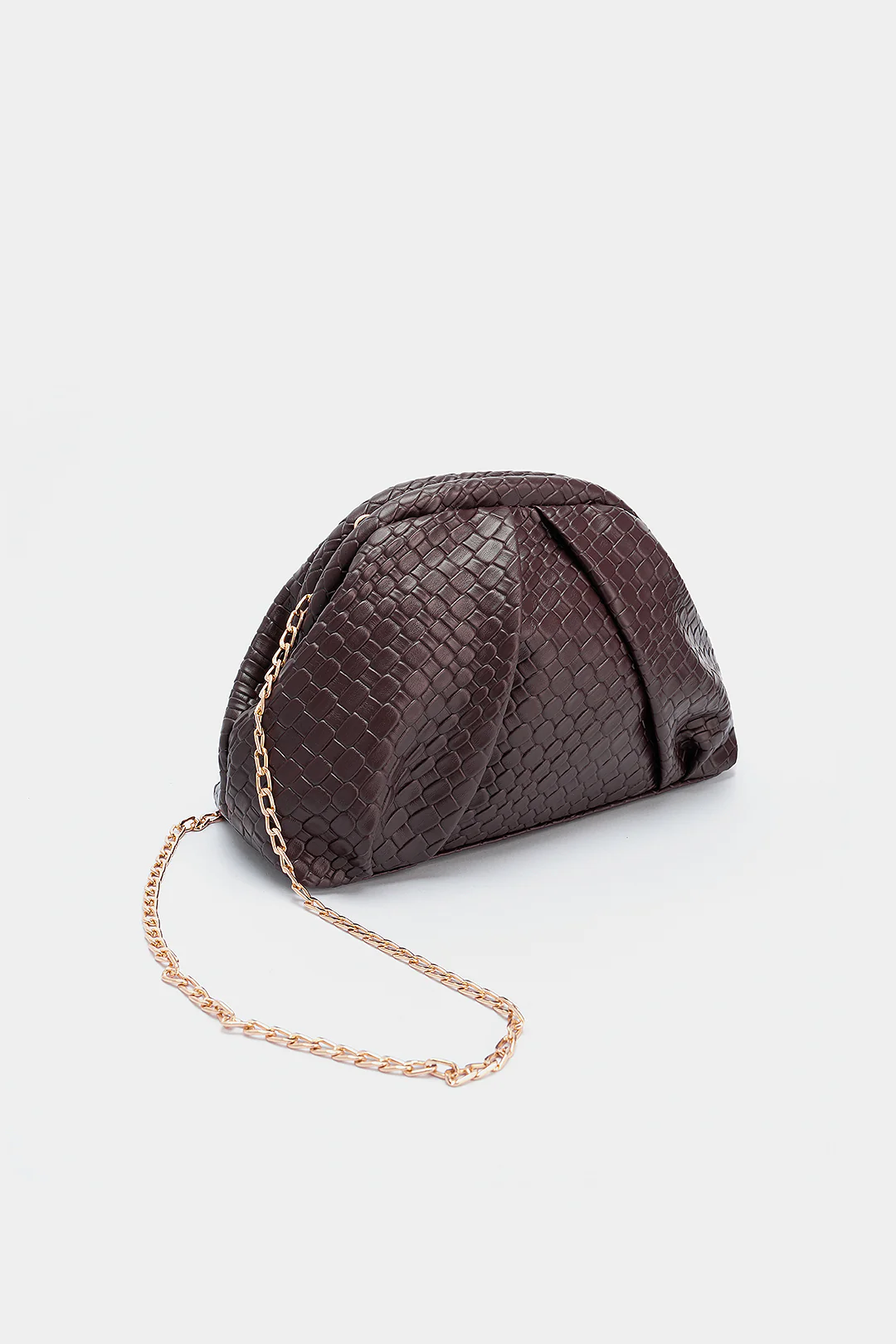 Metallic Chain Woven Clutch Bag - Image 2