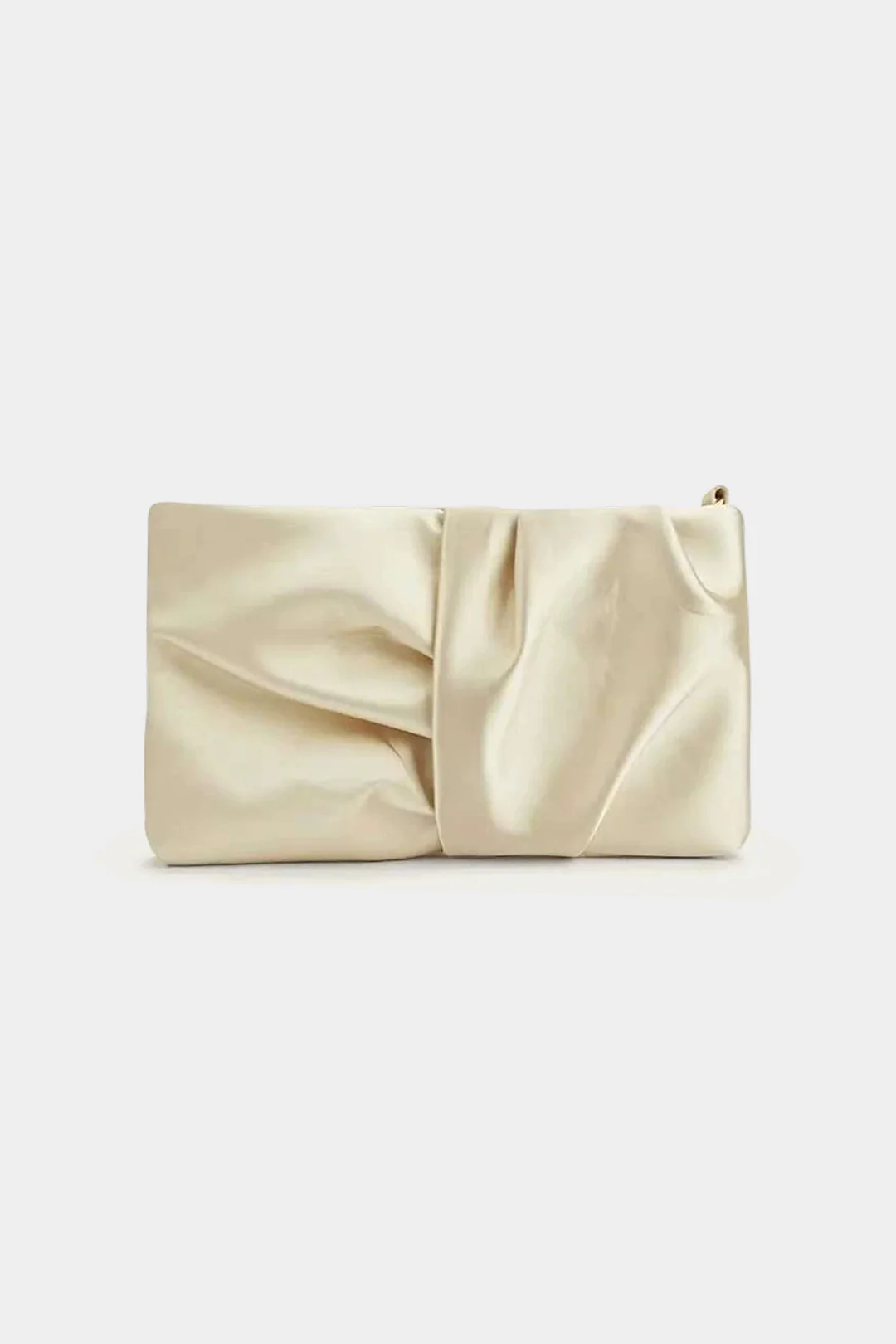 Metallic Chain Ruched Tote Bag - Image 2
