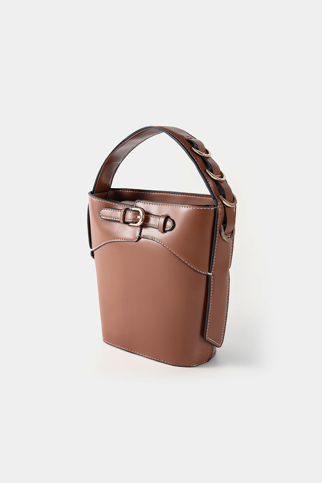Faux Leather Single Shoulder Tote Bag - Image 2