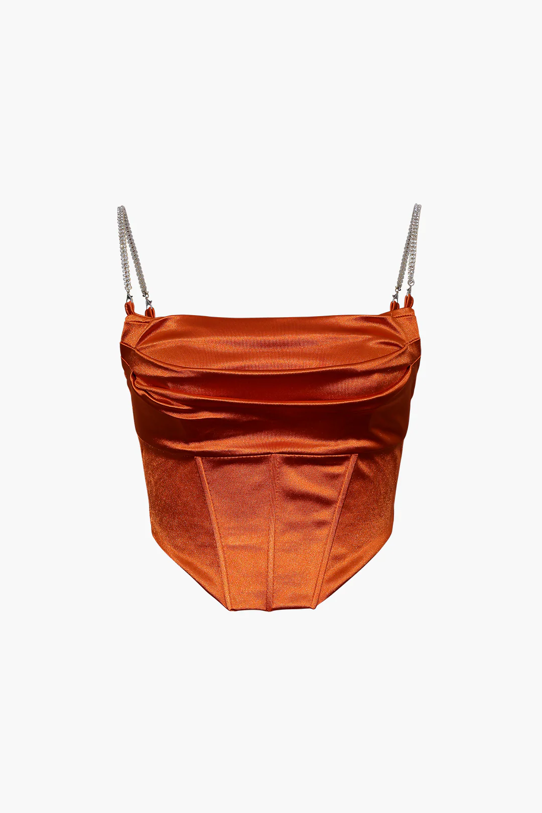 Satin Draped Corset Top - Image 2