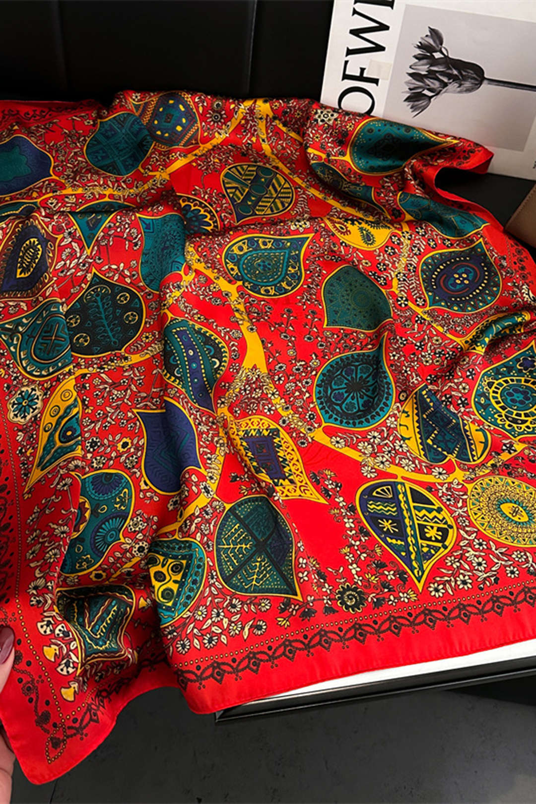 Vintage Print Scarf - Image 2