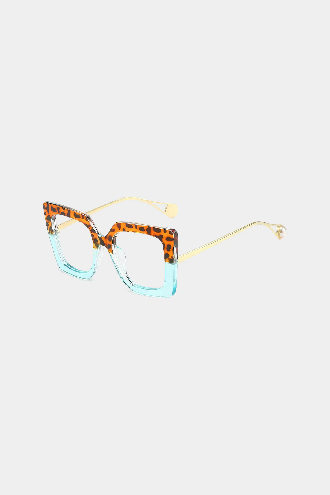 Metal Leopard Square Frame Sunglasses - Image 5