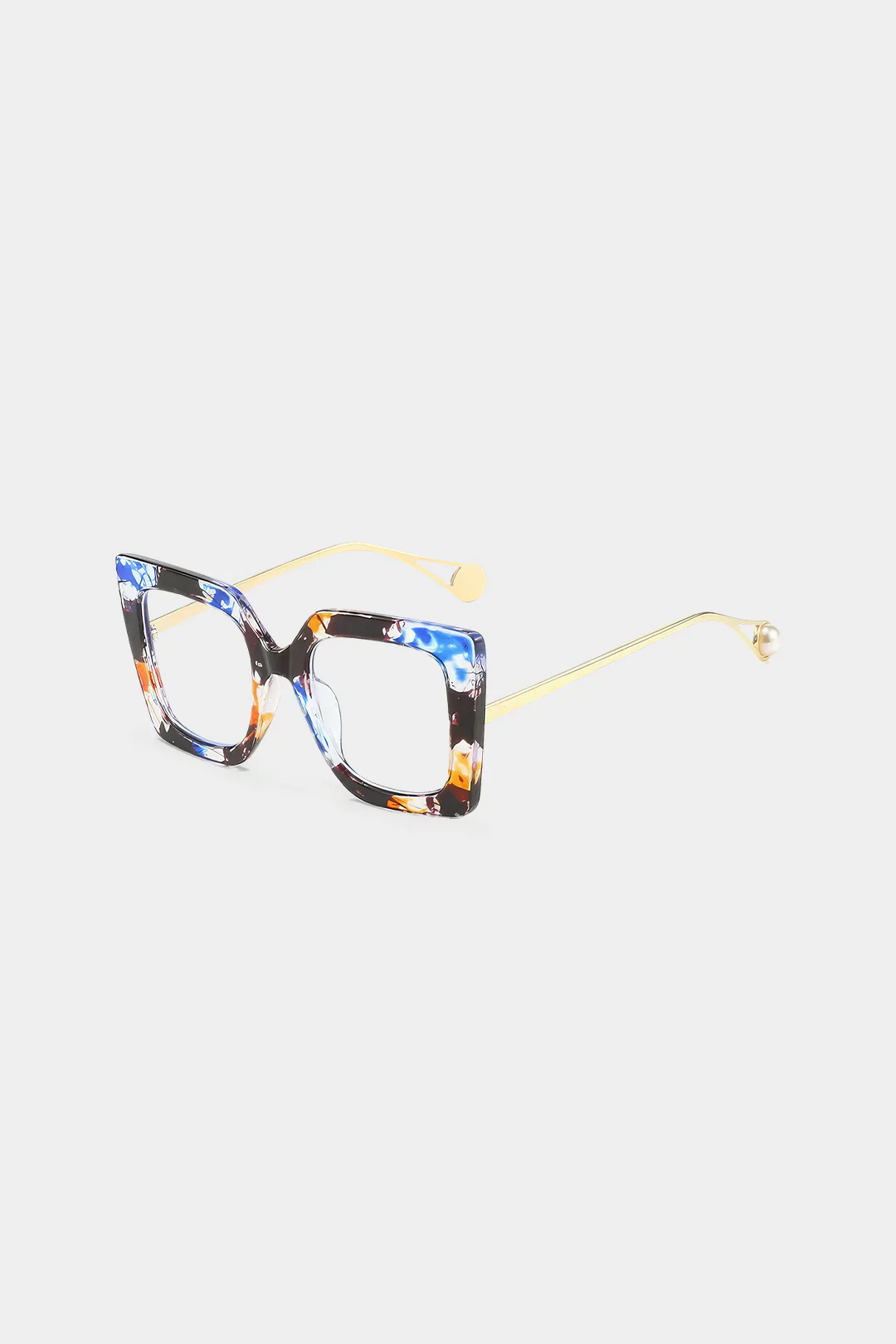Metal Leopard Square Frame Sunglasses - Image 6