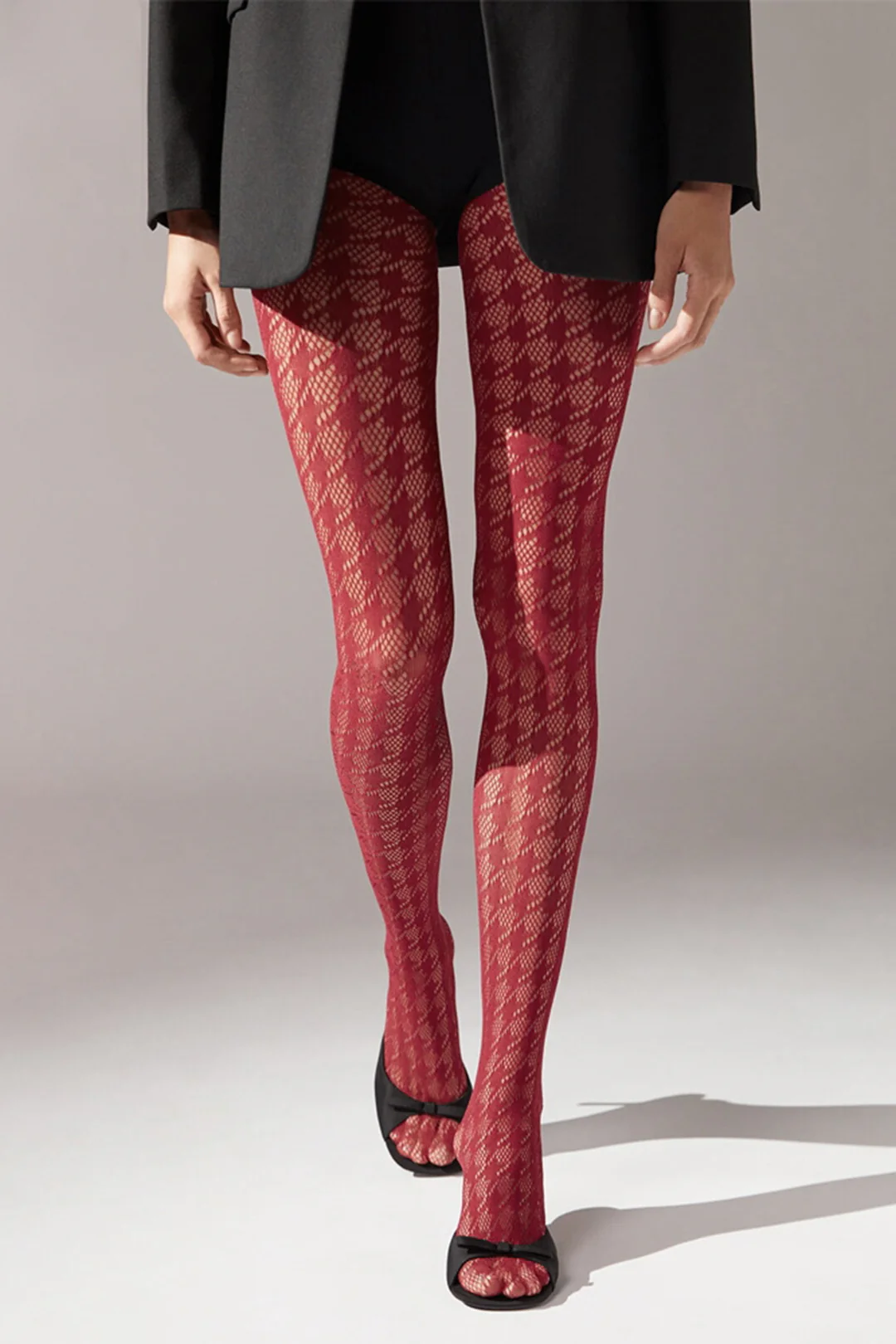 Houndstooth Pattern Fishnet Tight - Image 3