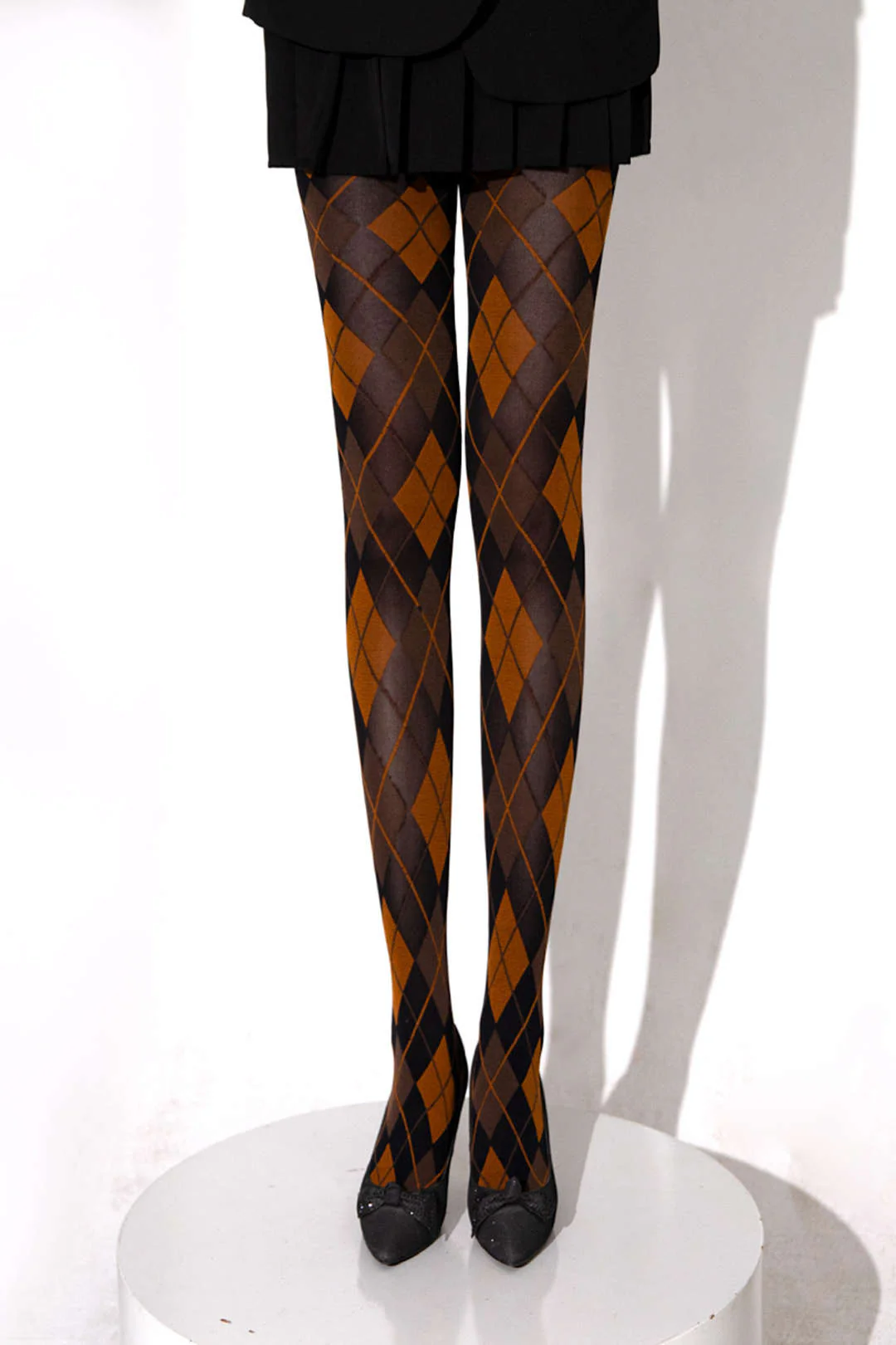 Contrast Argyle Print Tights - Image 8