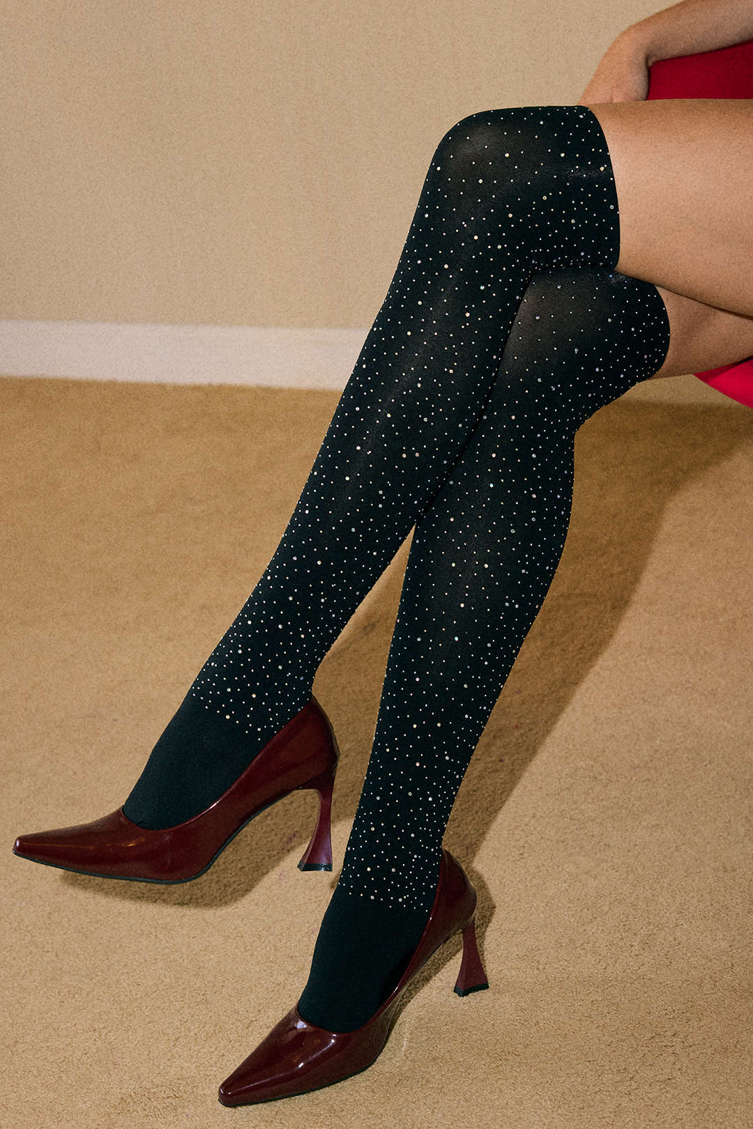 Rhinestone Decor Tights - Image 2