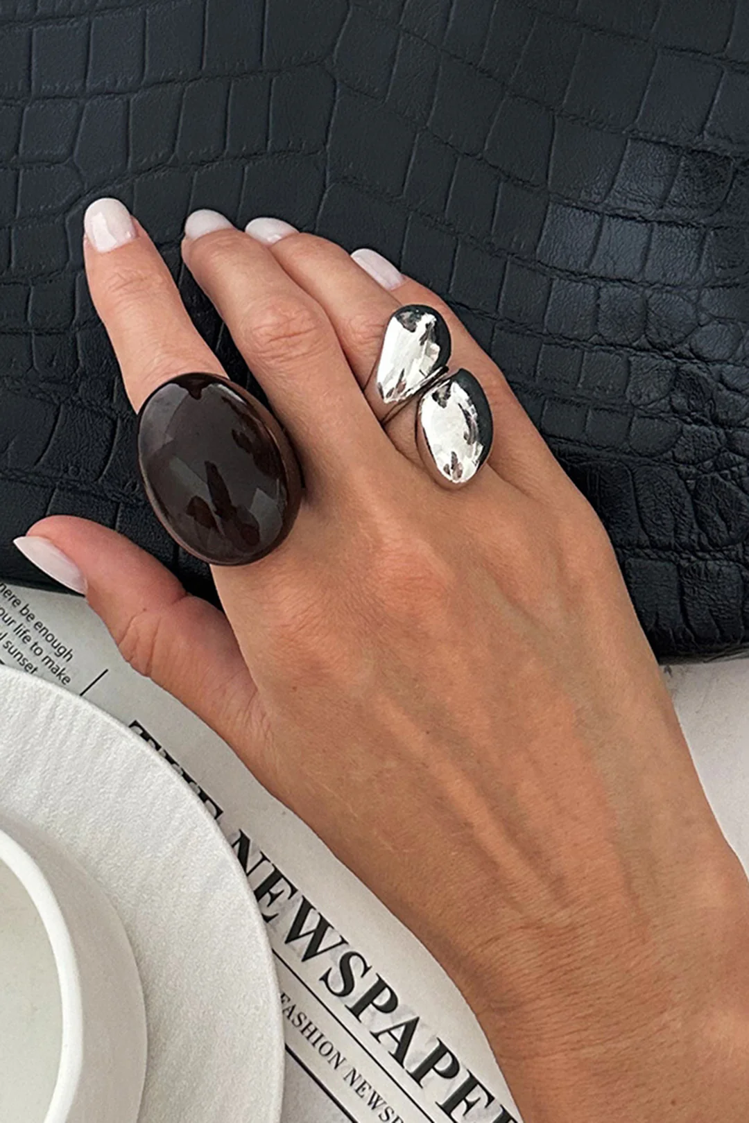 Alloy Irregular Rings - Image 2