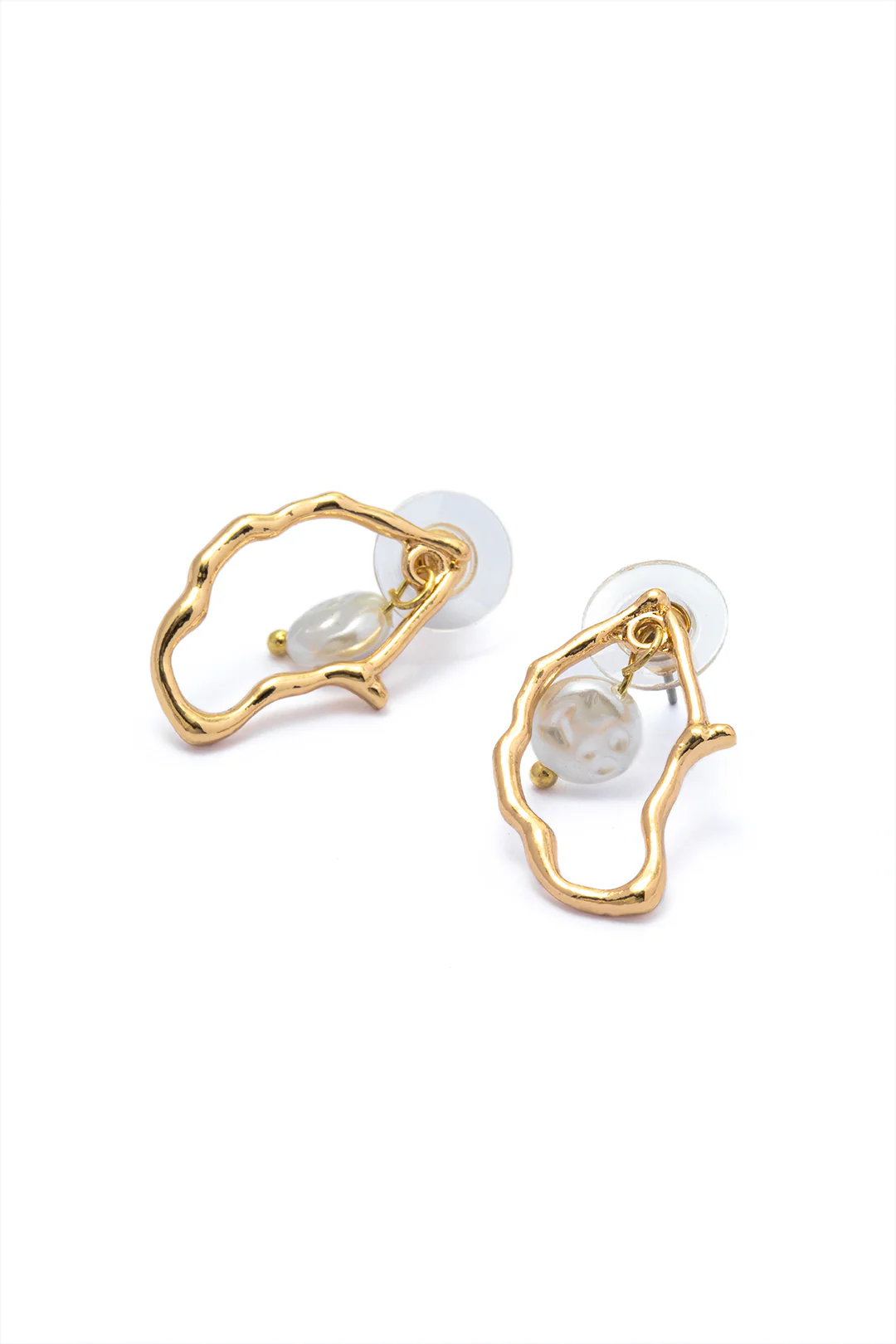 Irregular Pearl Earrings - Image 3