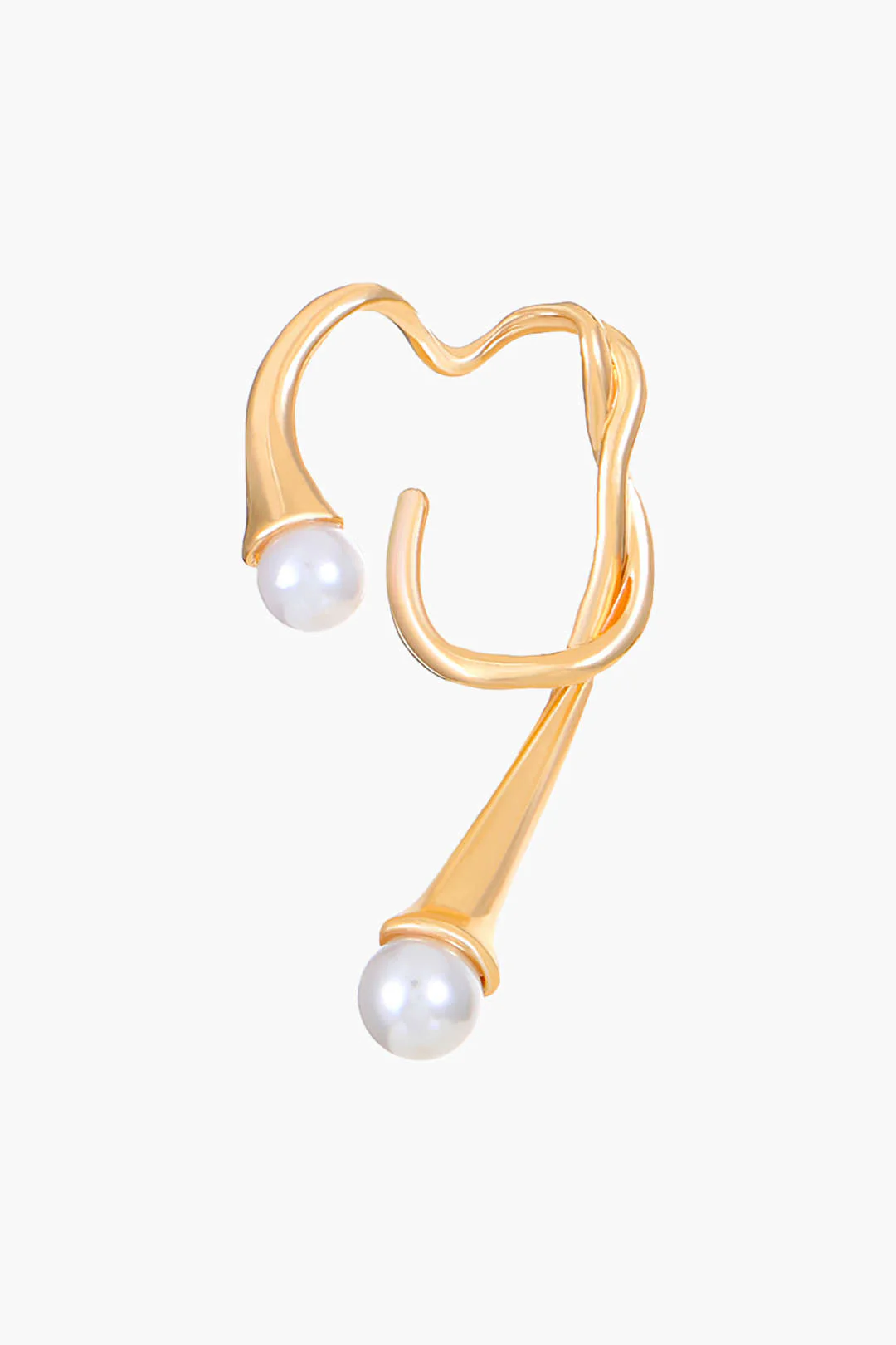 1pc Pearl Curve Earring - Image 3