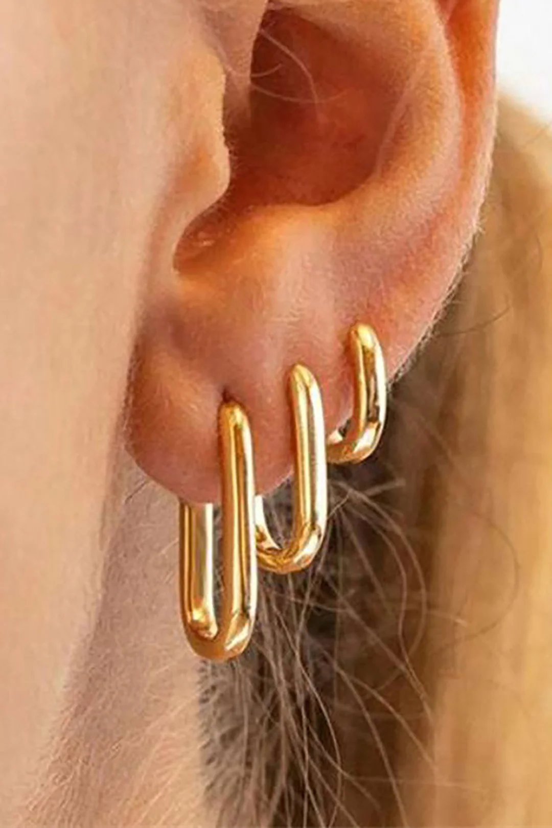 Alloy Oval Earrings - Image 2