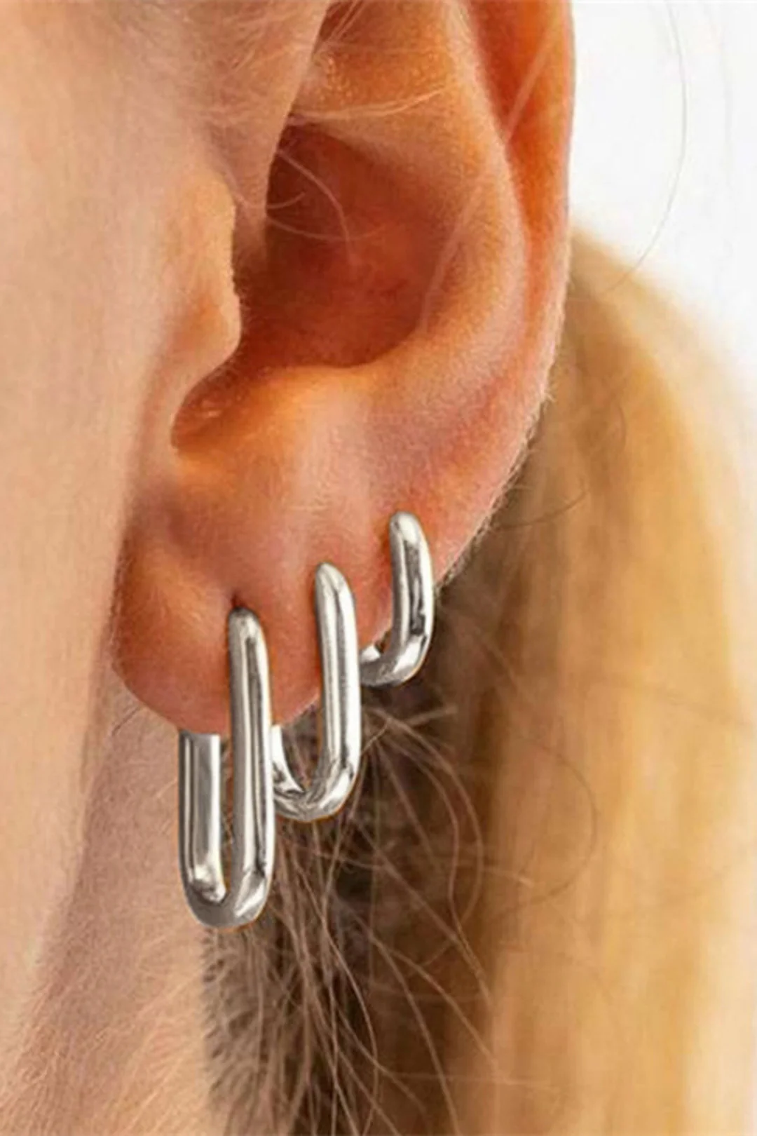 Alloy Oval Earrings - Image 4