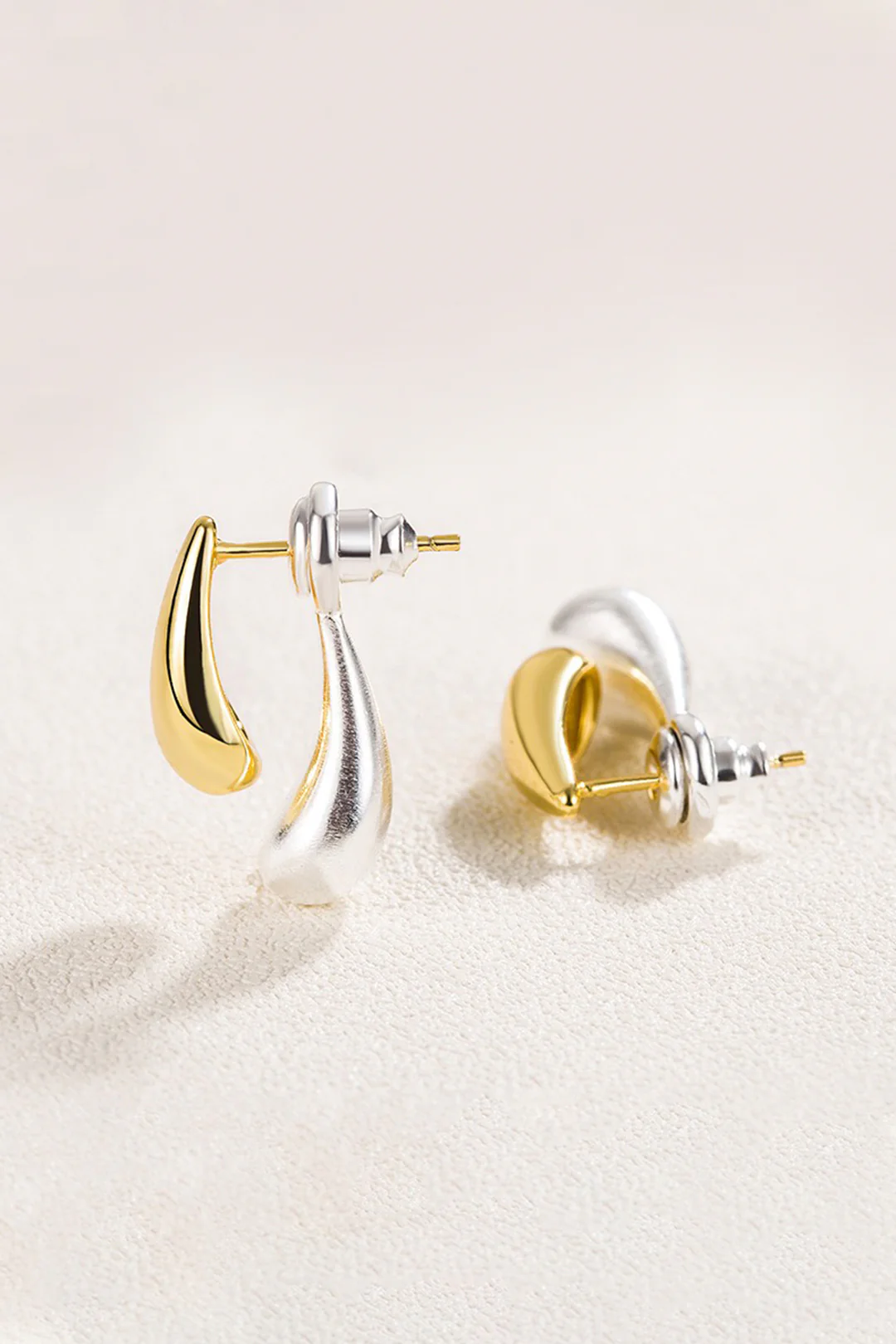Water Droplet Patchwork Earrings - Image 2