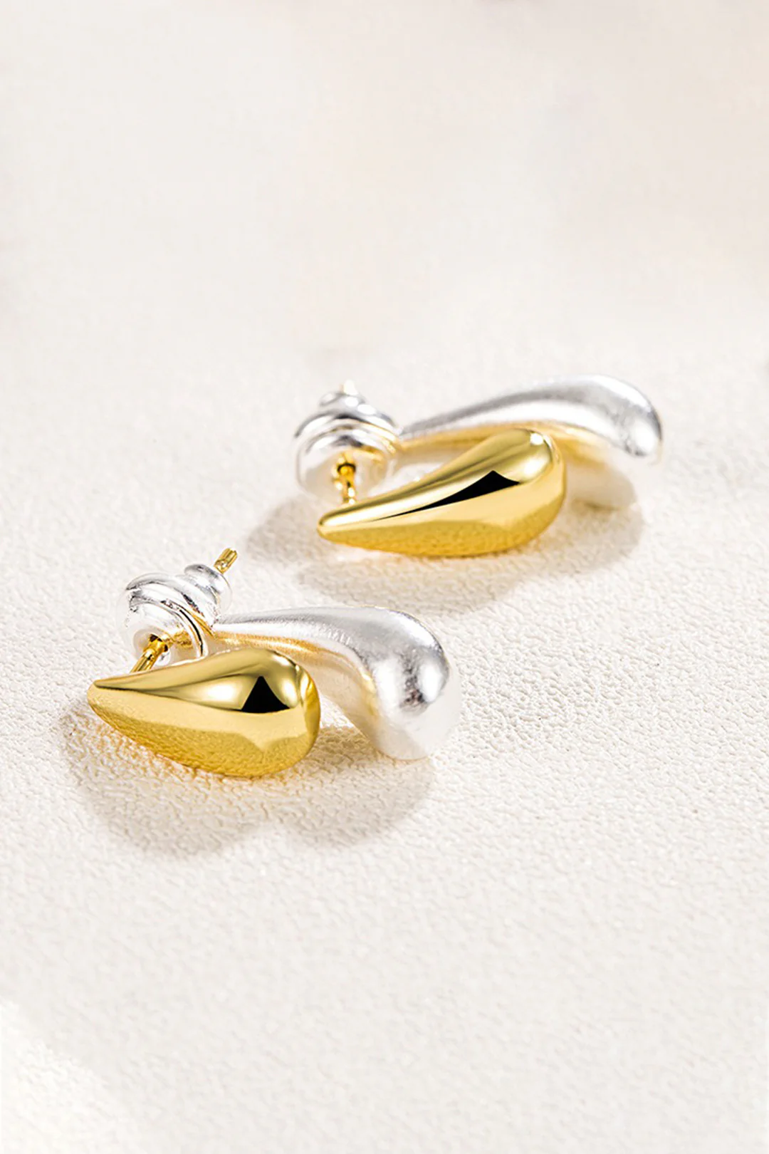 Water Droplet Patchwork Earrings - Image 3