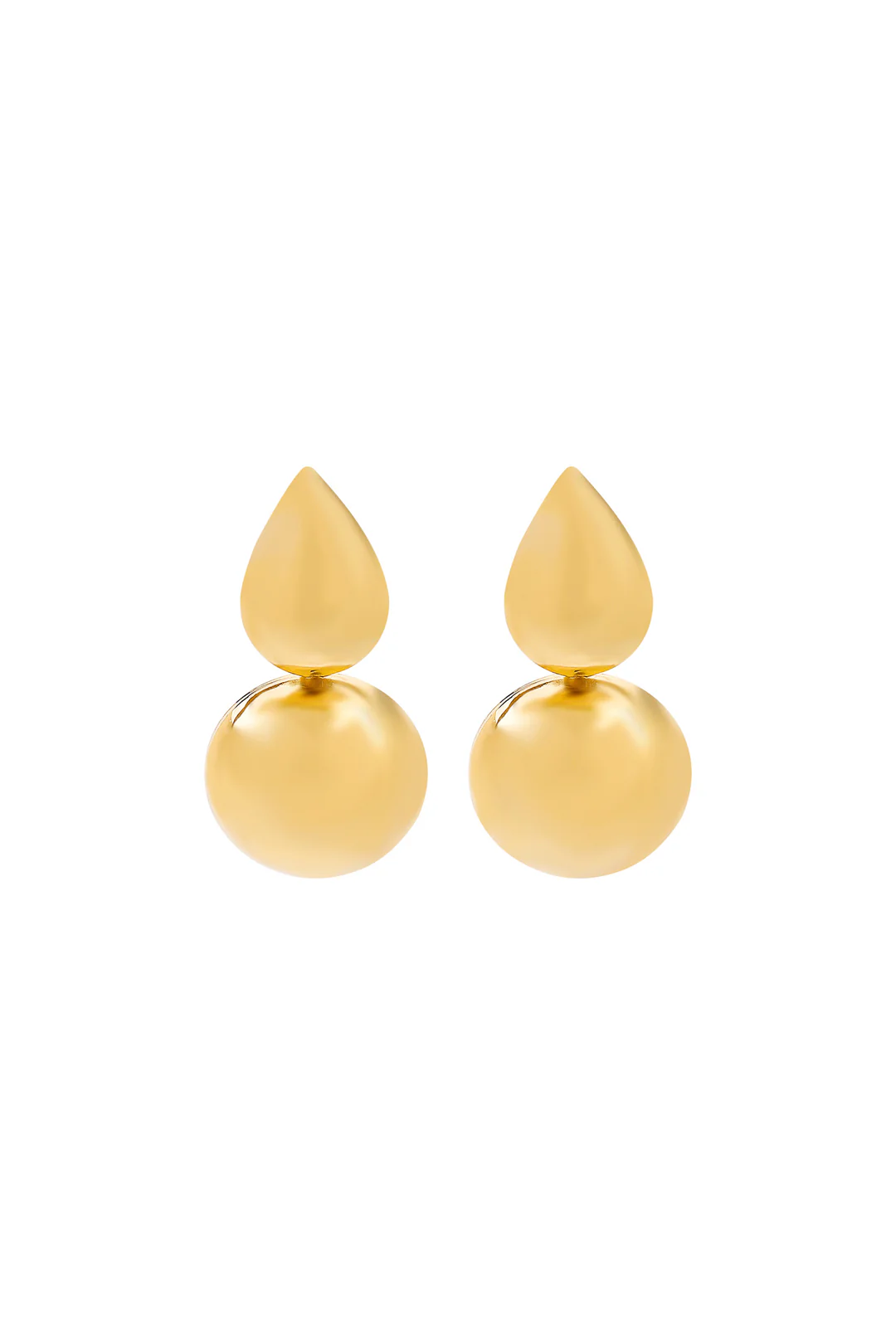 Metal Oval Geometric Earrings - Image 2