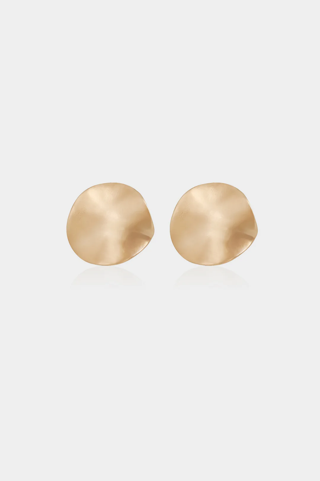 Metal Irregular Wrinkled Earrings - Image 2
