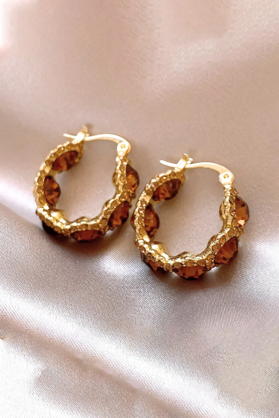 Crystal Hoop Earrings - Image 2