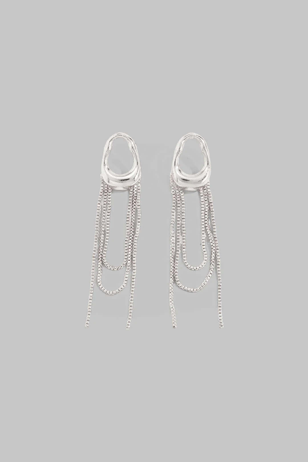 Alloy Fringe Chain Earrings - Image 4