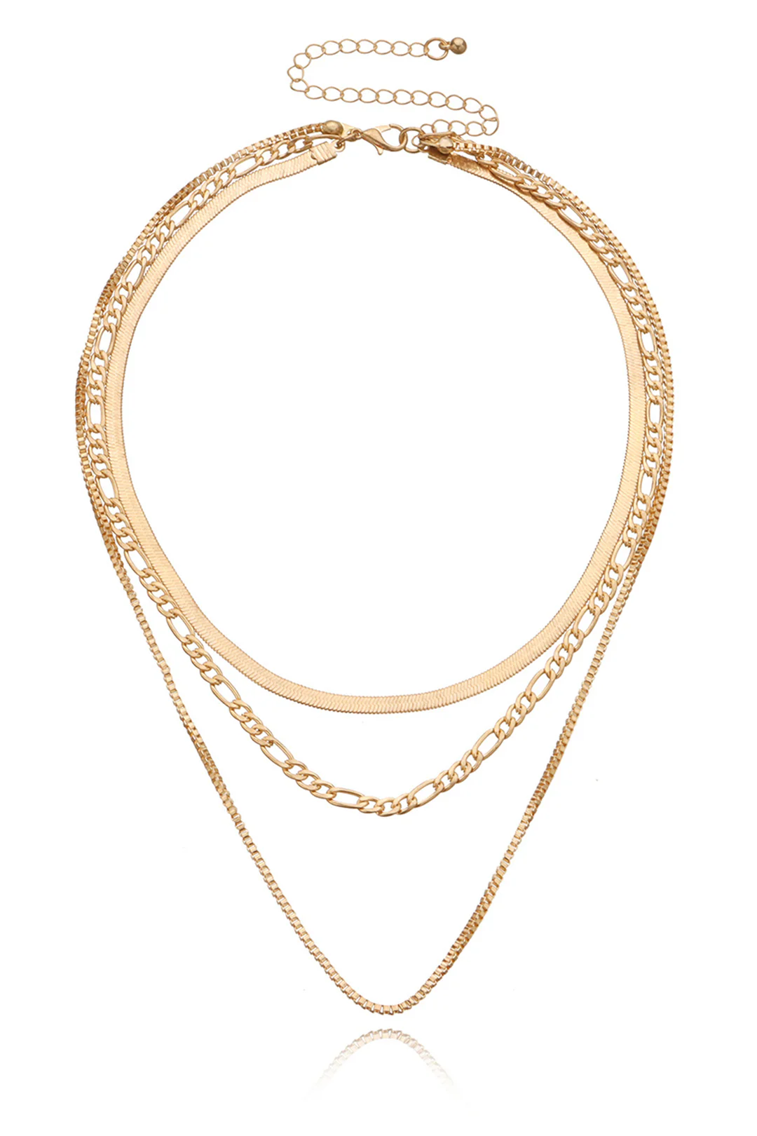 Triple-layered Cuban Chain Necklace - Image 2