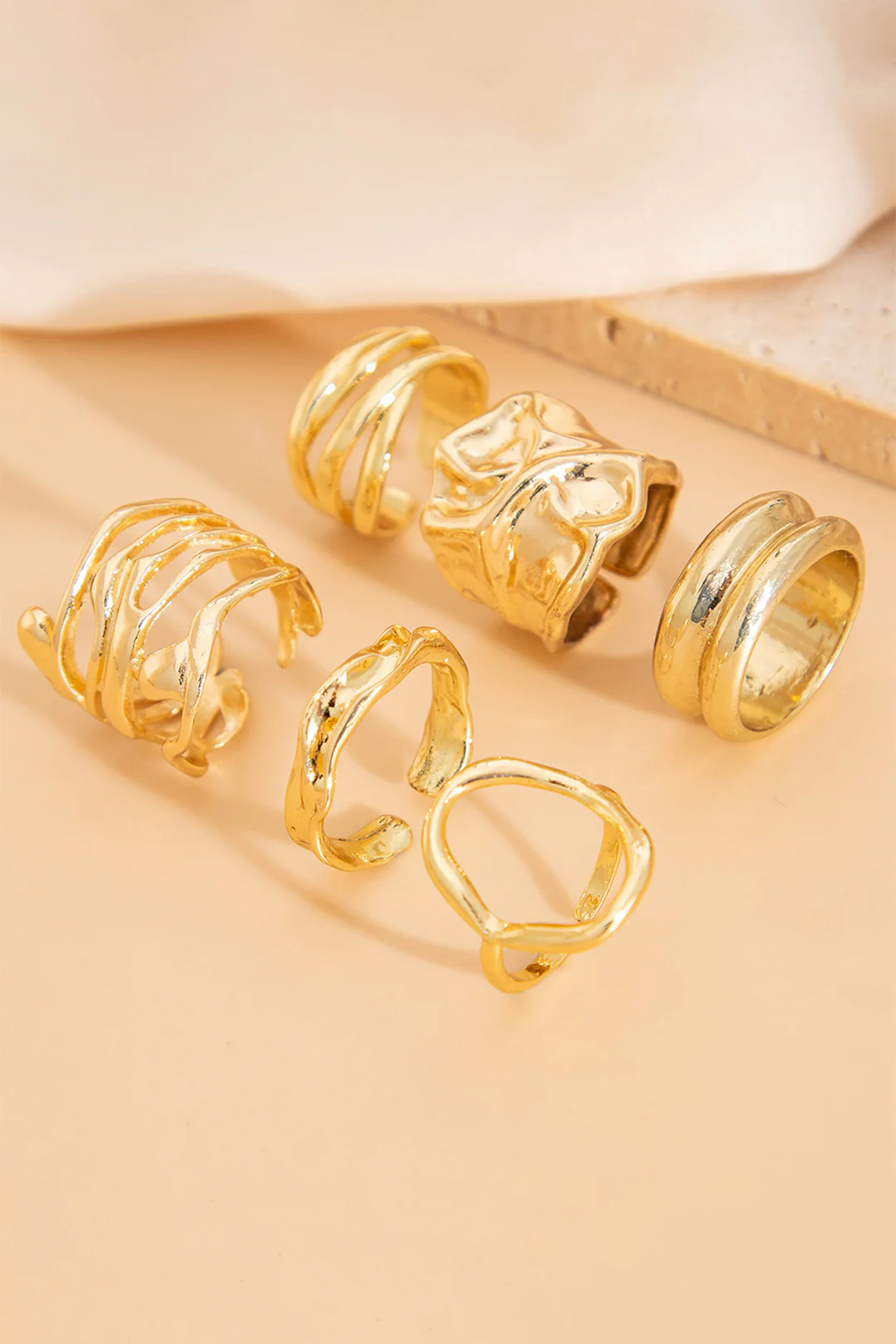 Metal Irregular Open Rings - Image 2