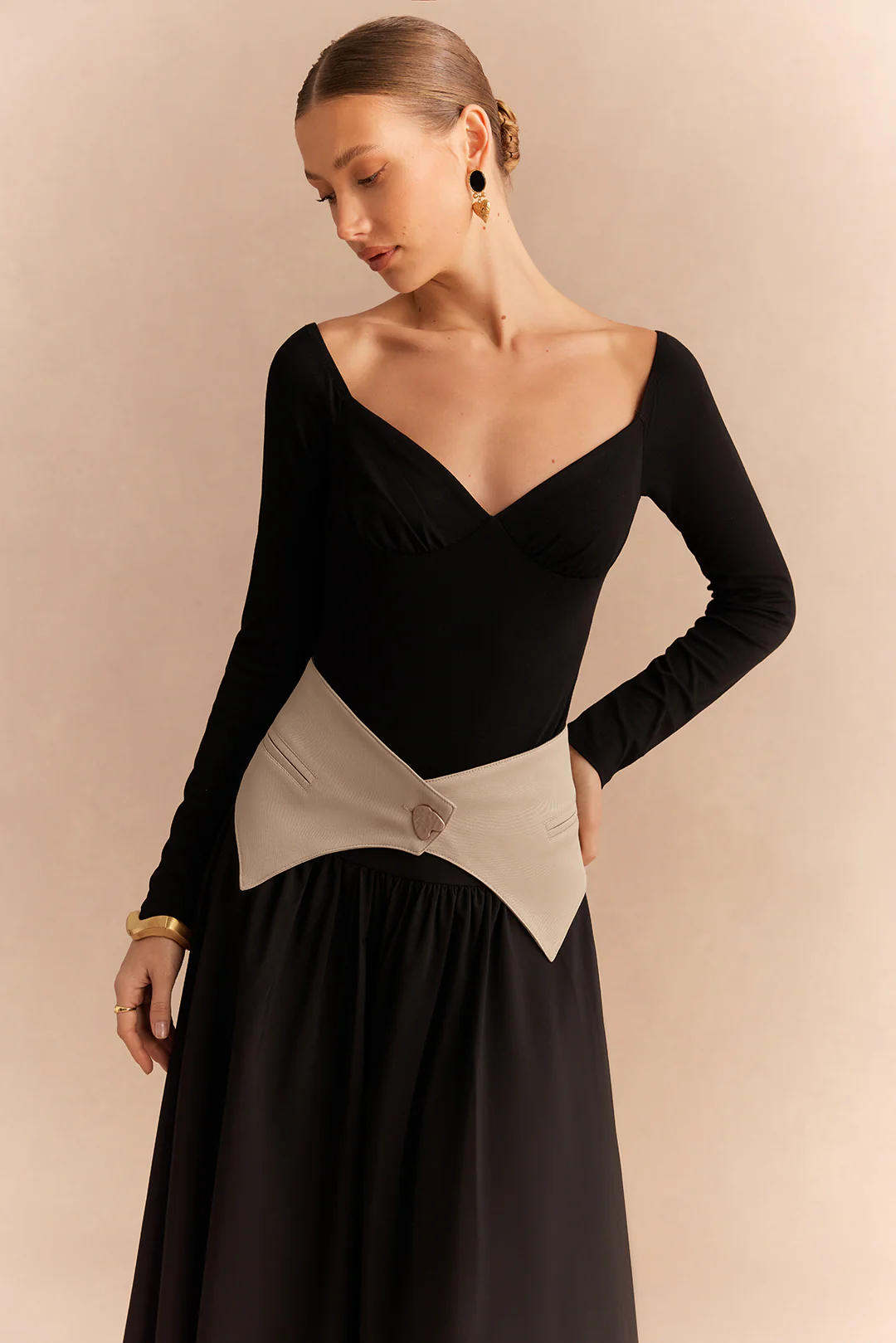 Irregular Button Corset - Image 2