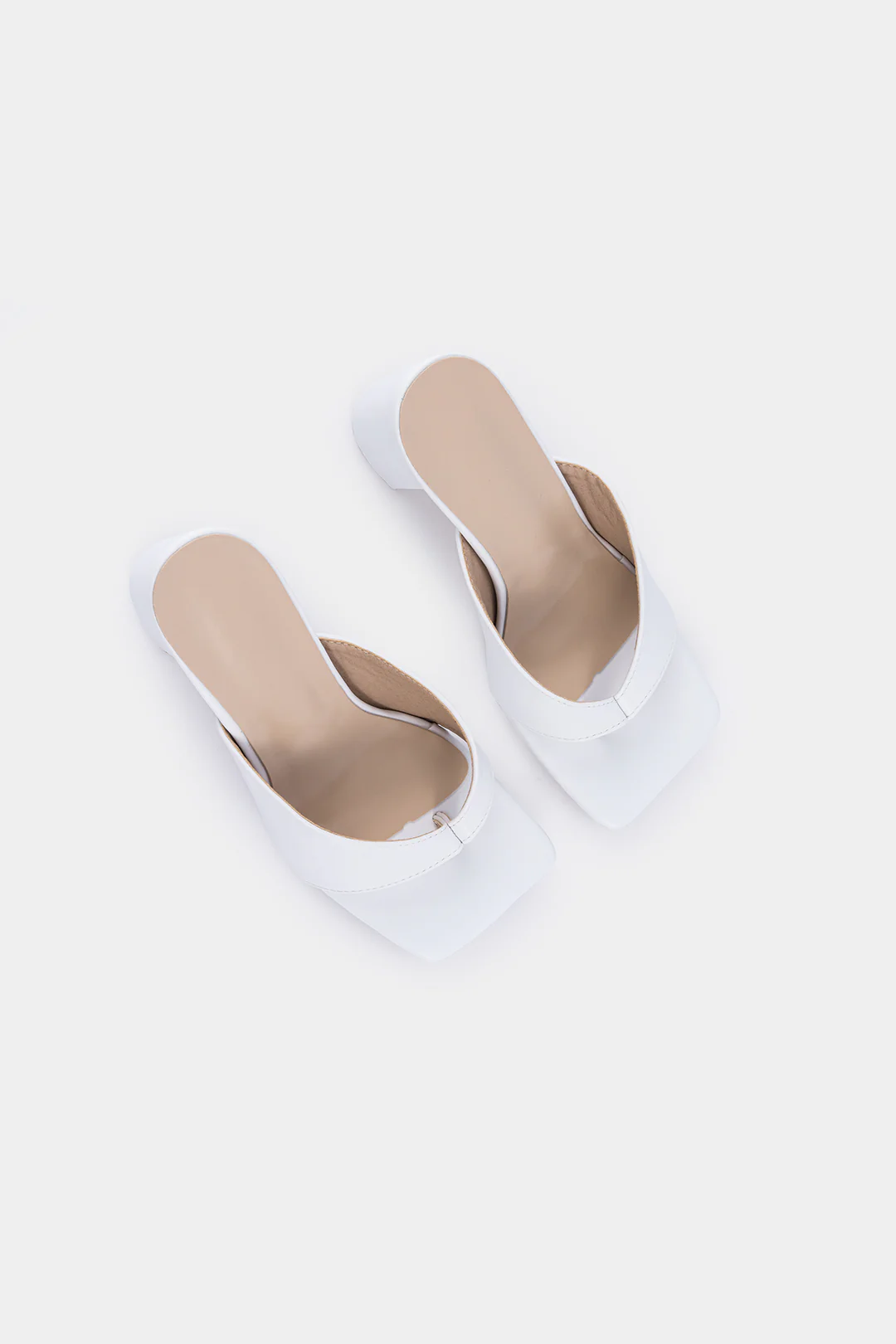 Square Stitching Detail Faux Leather Sandals - Image 2