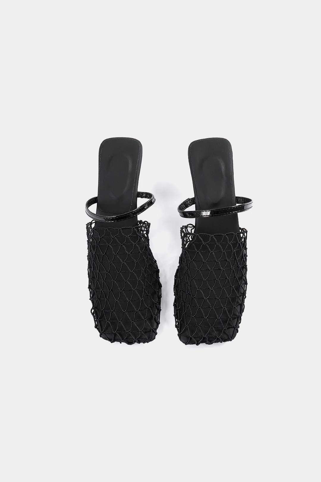 Mesh Cut Out Square Toe Sandals - Image 2