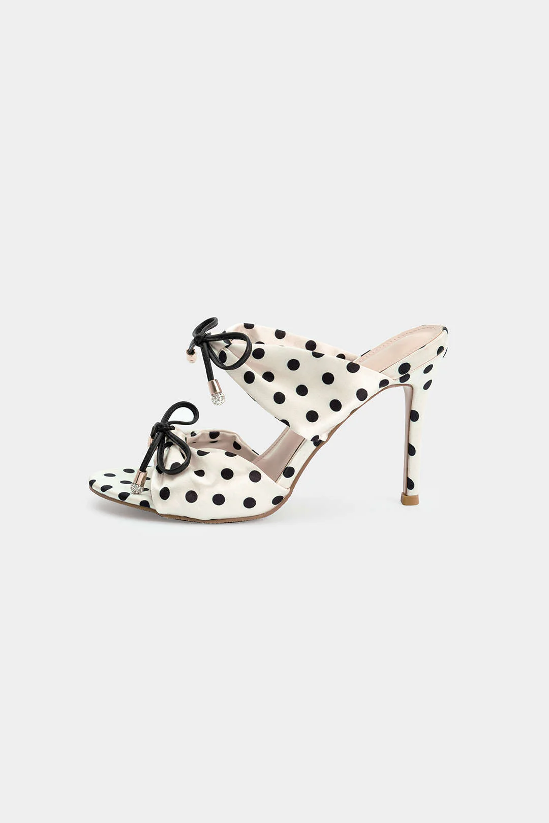 Polka Dots Bow Open Toe Sandals - Image 3