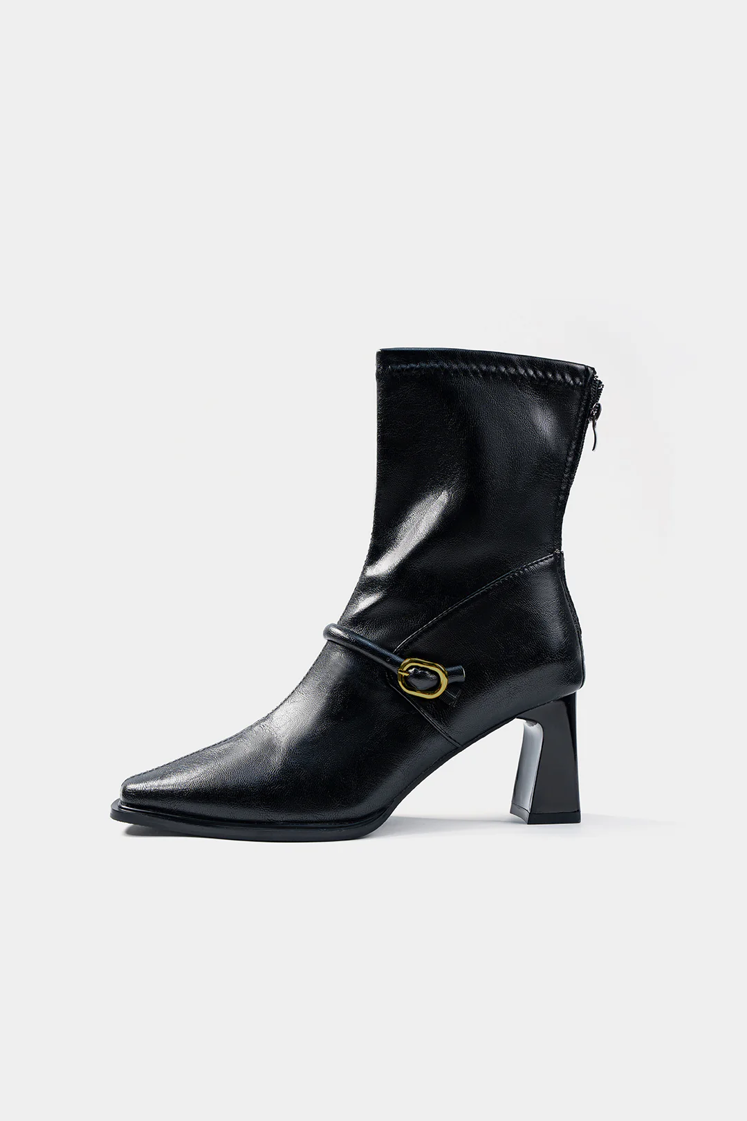 Square Toe Zipper Ankle Boots - Image 2