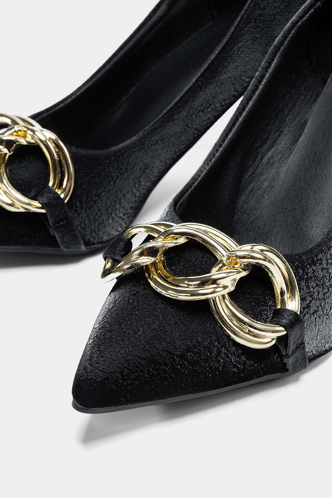 Metallic Decor Pointed Toe Heels - Image 3