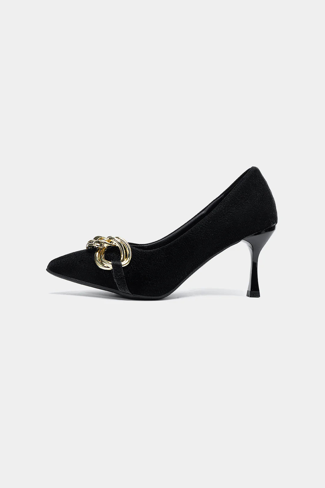 Metallic Decor Pointed Toe Heels - Image 4