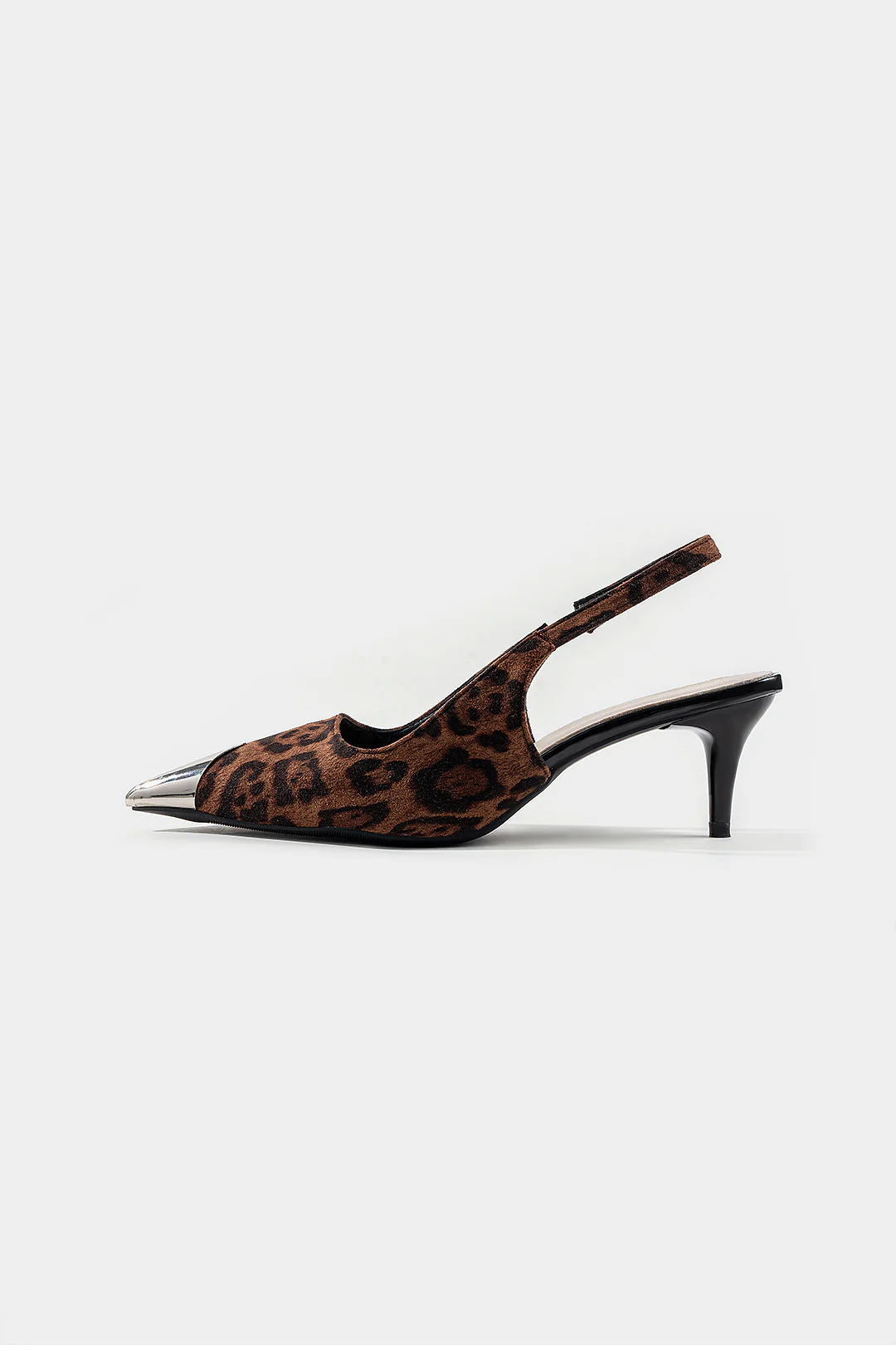 Leopard Metallic Pointed Toe Heels - Image 2