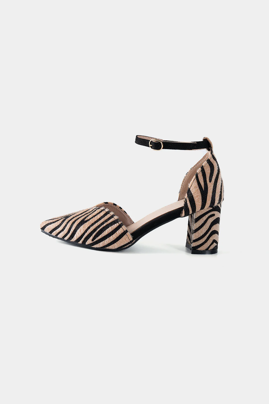 Zebra Print Pointed Toe Heels - Image 2