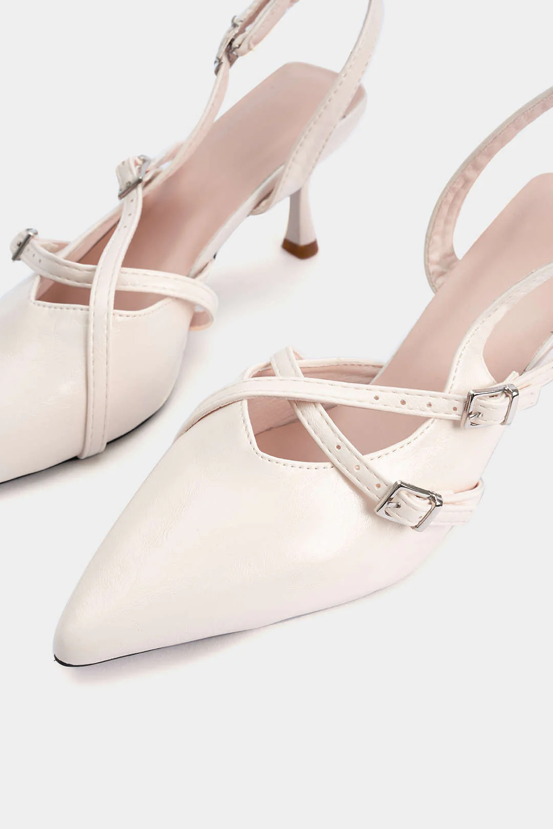 Leather Buckle Pointed Heels - Image 4