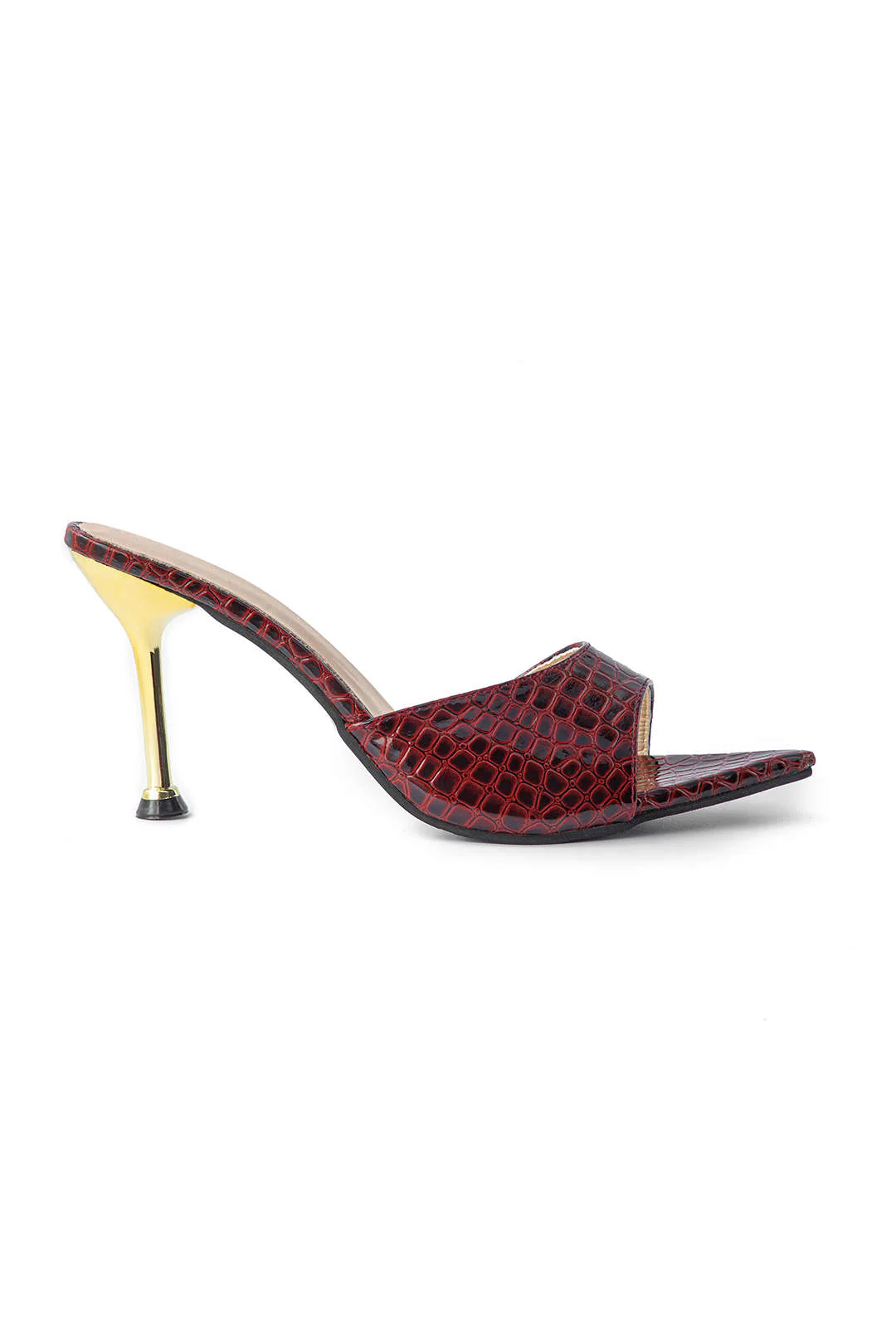 Open Pointed Toe Ankle-strapless High Heels - Image 5
