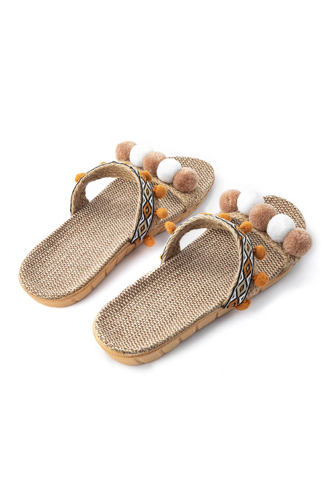 Fringe Trim Slippers - Image 2