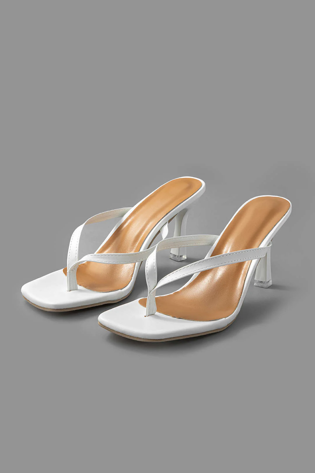 Basic Mid Heel Thong Sandals - Image 7