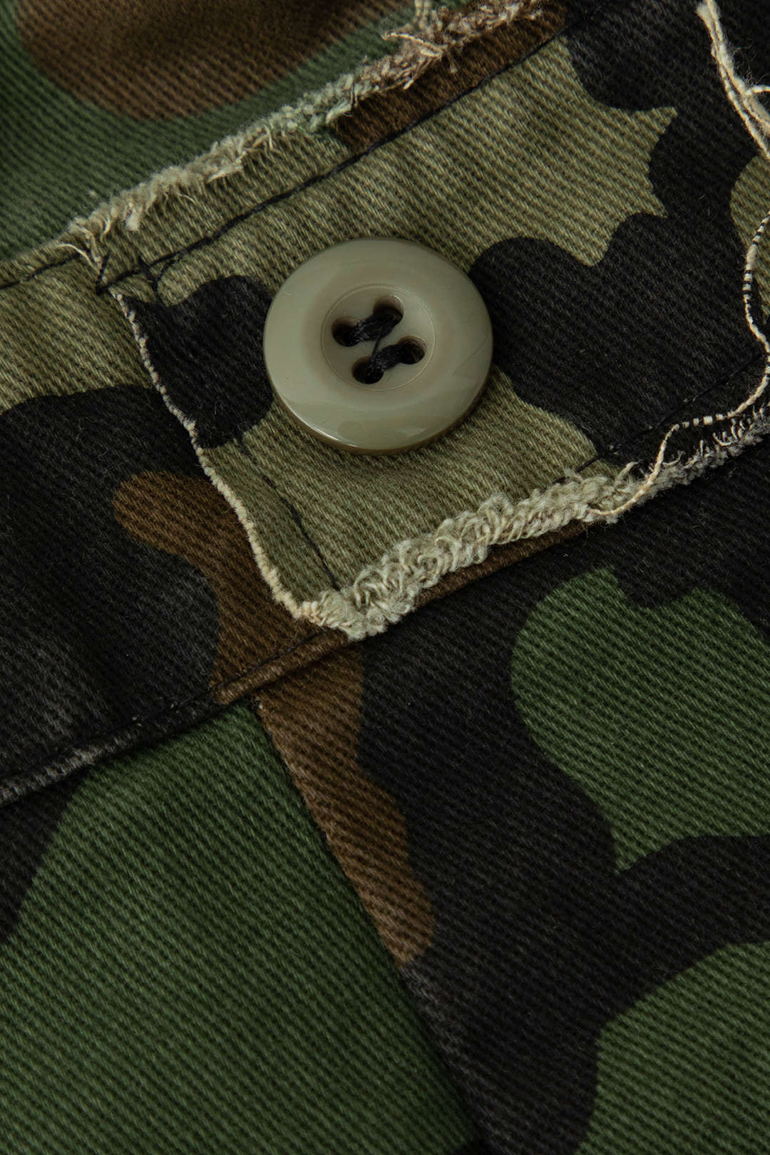 Camo Frayed Patchwork Fringe Mini Skirt - Image 4