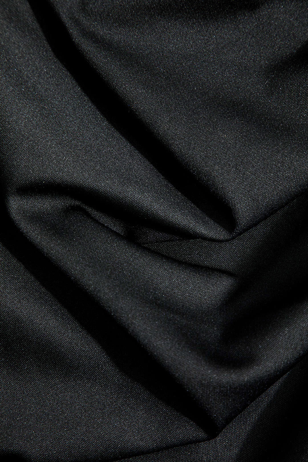 Denim Patchwork Color Block Ruched Zipper Skirt - Image 3