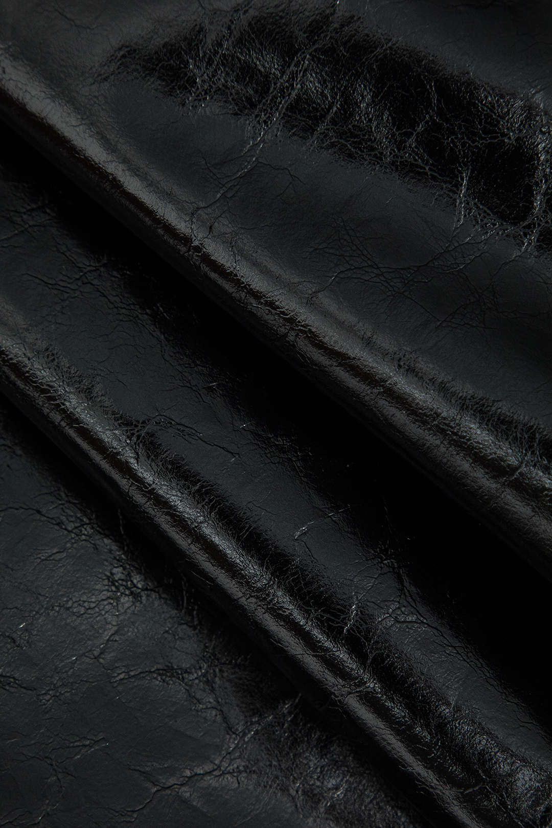 Faux Leather Button Mini Skirt - Image 3