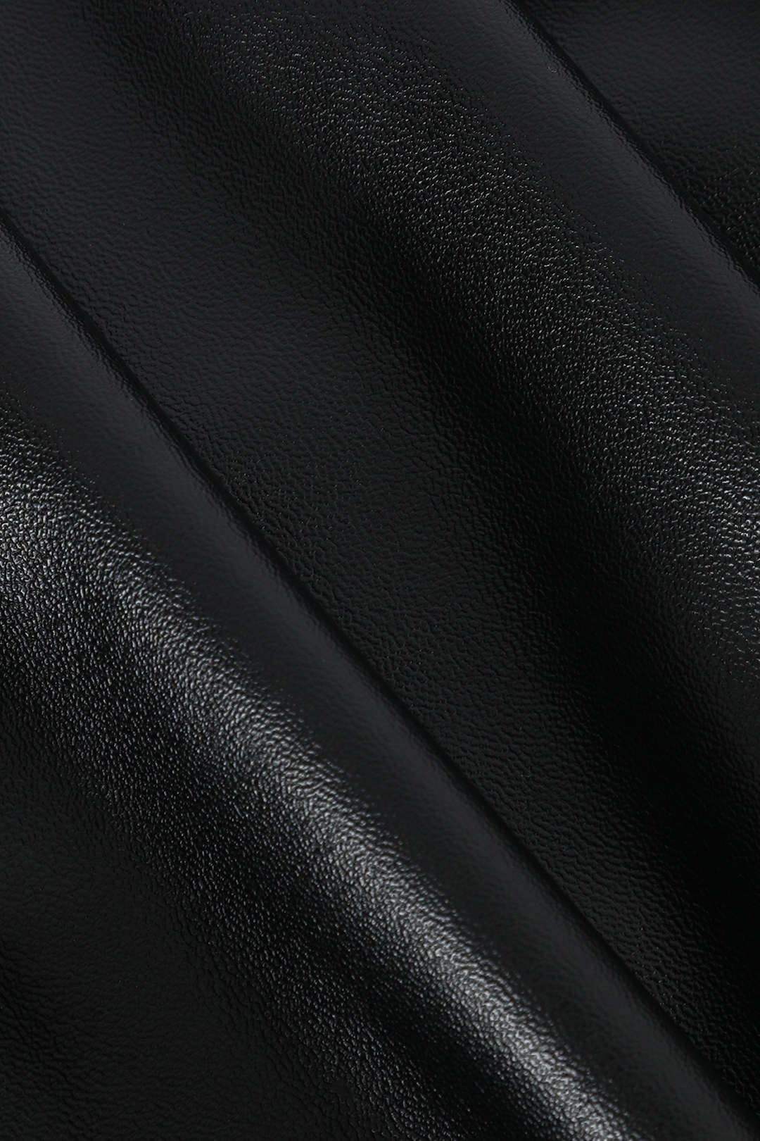 Plus Size Faux Leather Ruched Zipper Skirt - Image 6