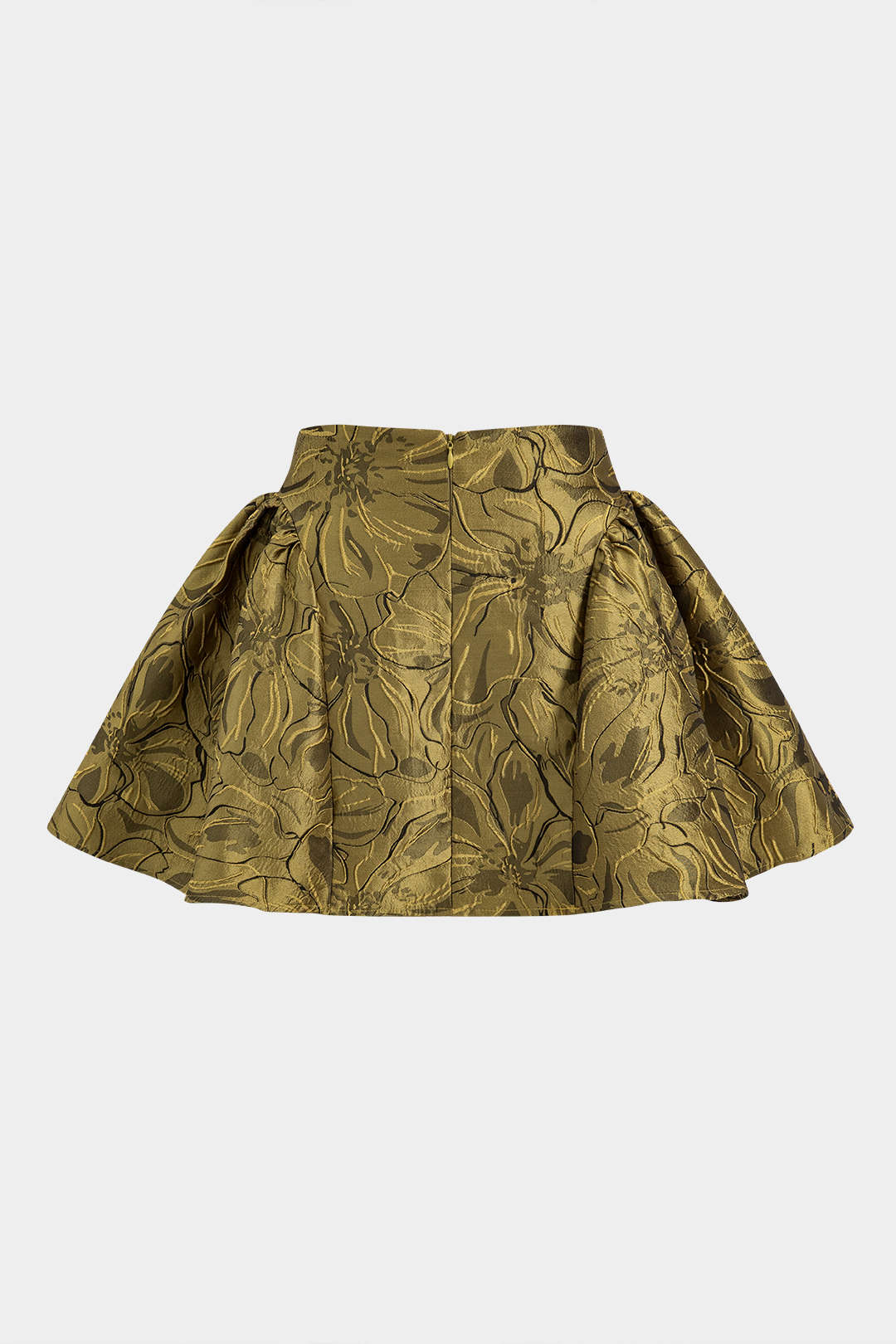 Jacquard Metallic Puff Zipper Skirt - Image 2