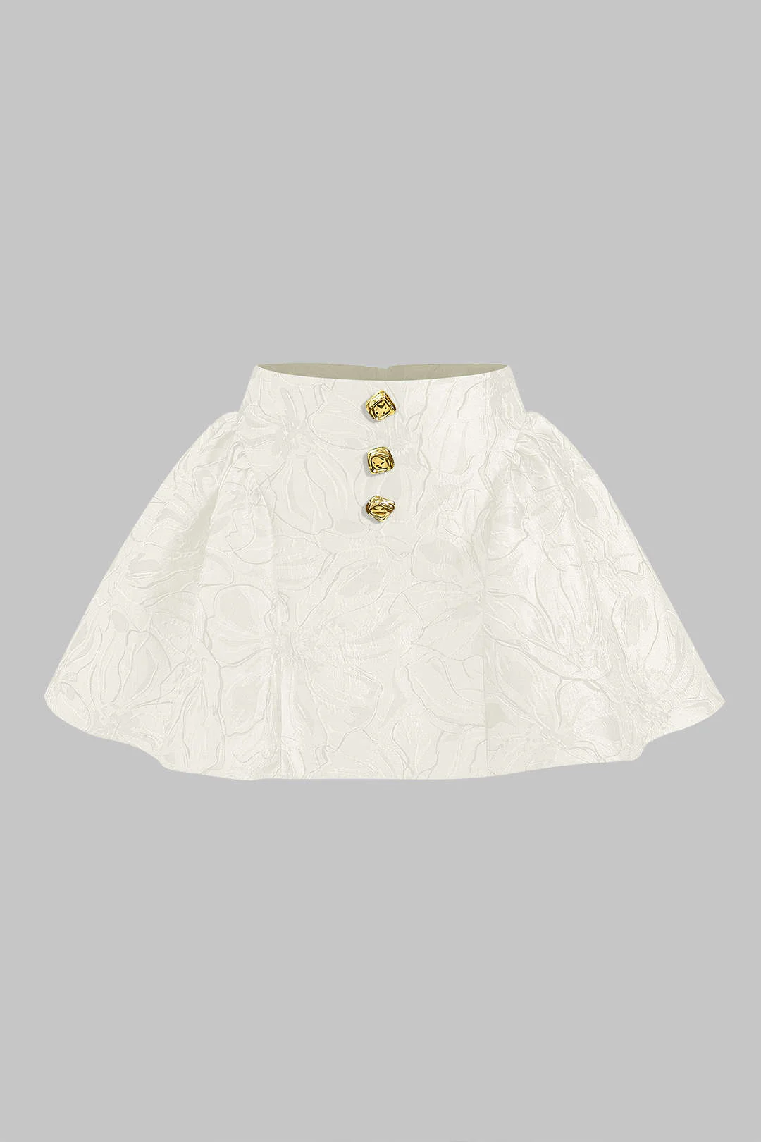 Jacquard Metallic Puff Zipper Skirt - Image 6