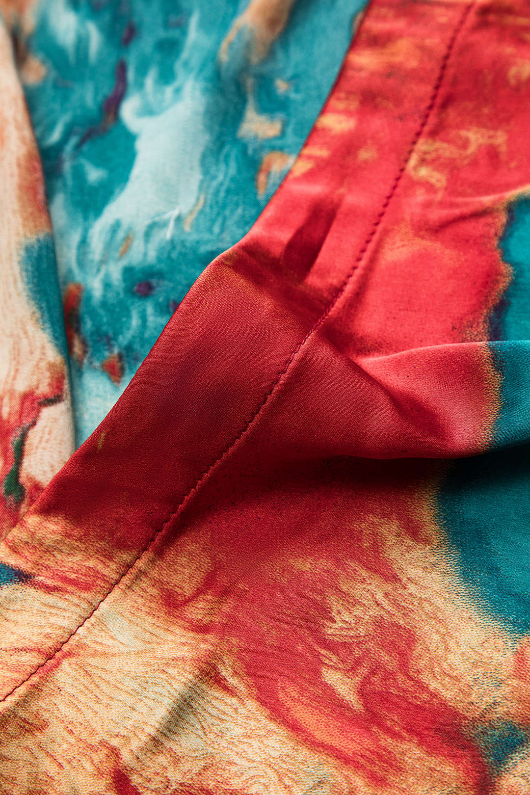 Satin Floral Print Tie Front Skirt - Image 11